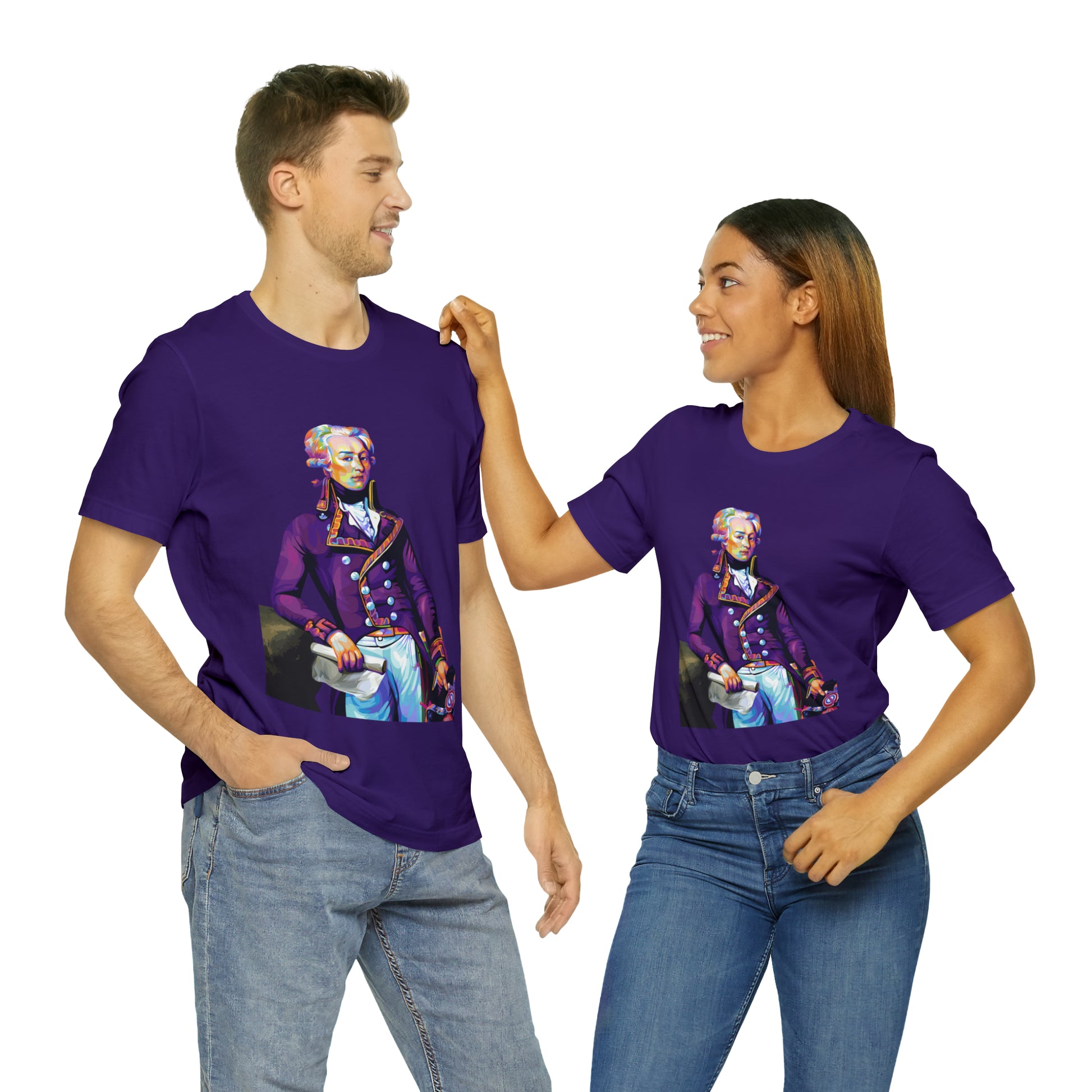 Marquis de Lafayette Pop Art portrait on a tshirt