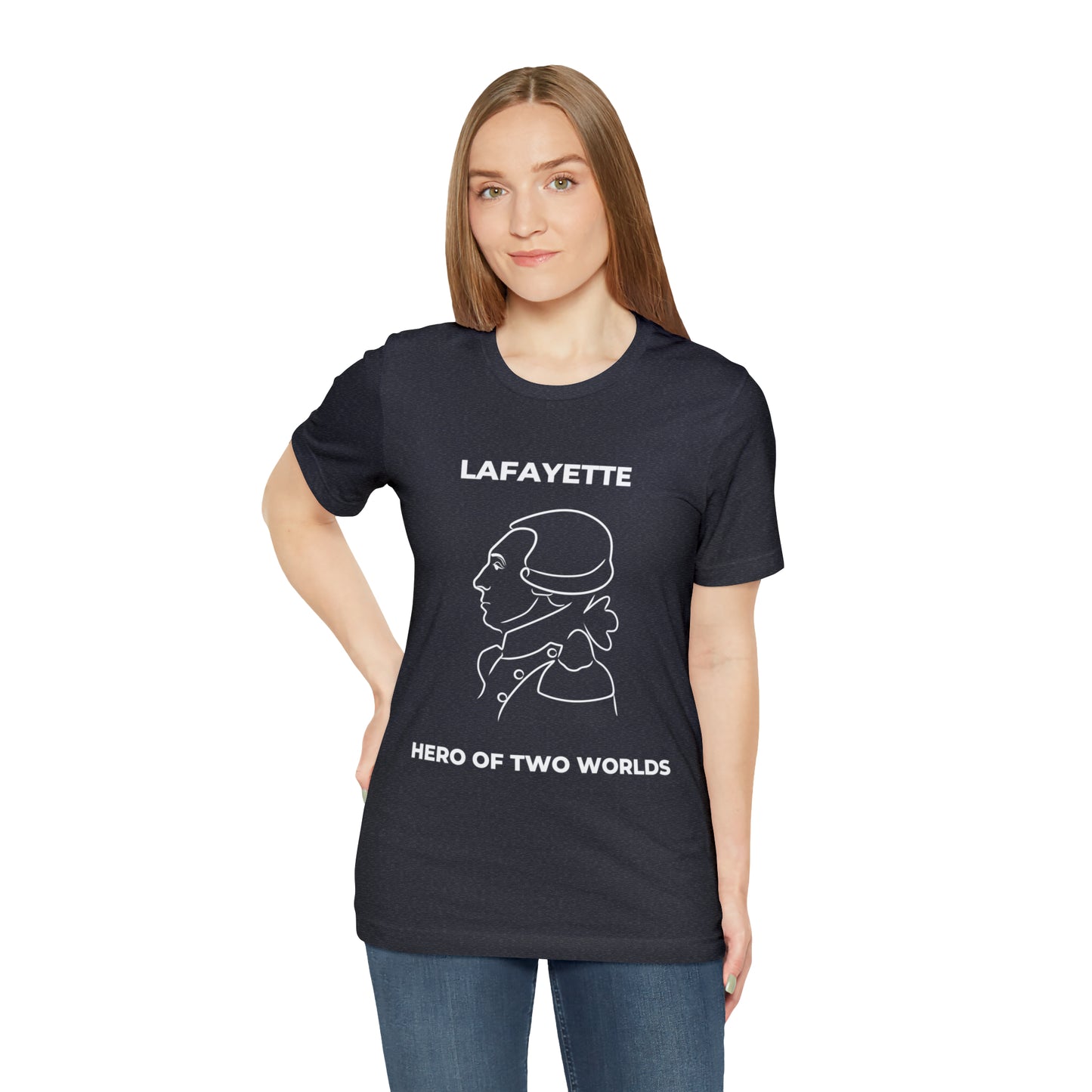 Lafayette Hero of Two Worlds Design - Marquis de Lafayette Unisex Jersey Short Sleeve Tee -