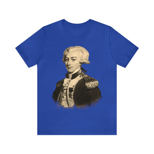 Lafayette Portrait T-shirt - Unisex Jersey Short Sleeve - The Nation's Guest, Marquis de Lafayette, Hero of Two Worlds
