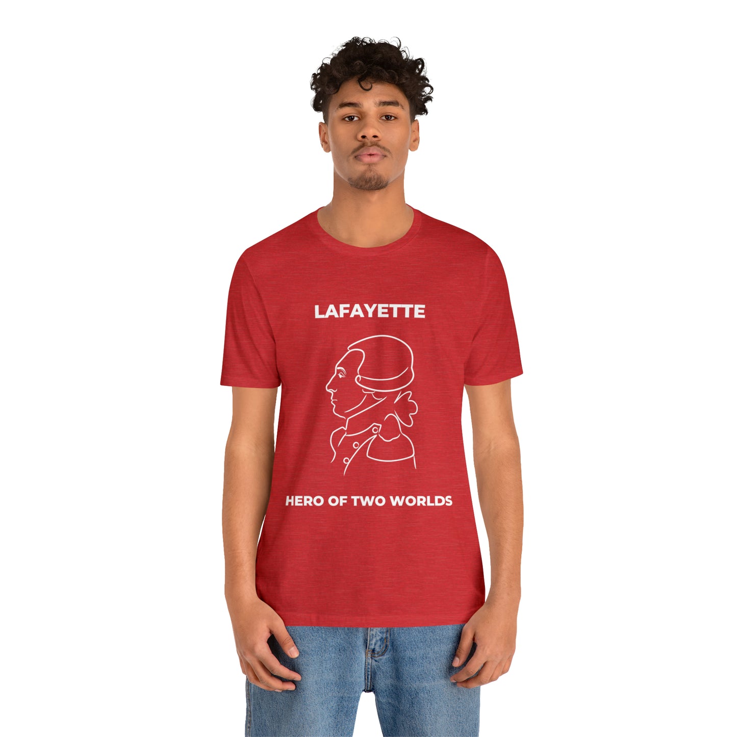 Lafayette Hero of Two Worlds Design - Marquis de Lafayette Unisex Jersey Short Sleeve Tee -