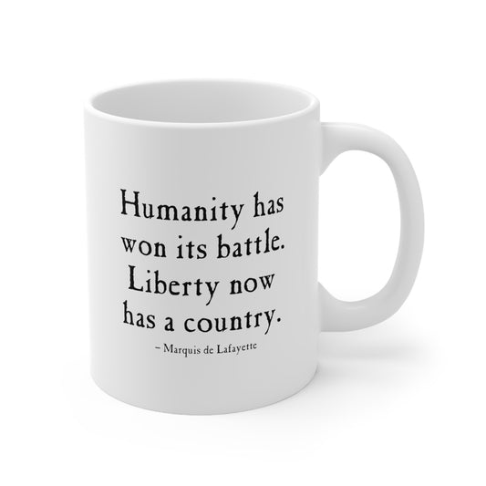 Marquis de Lafayette Quote on a mug