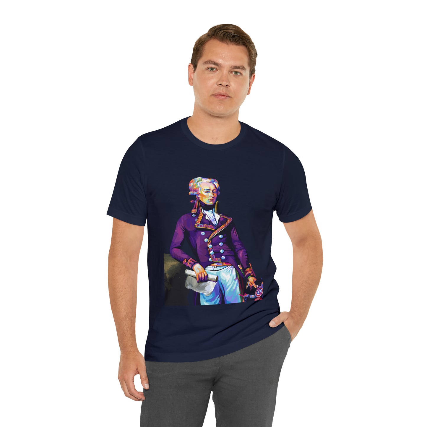 Marquis de Lafayette Pop Art portrait on a tshirt