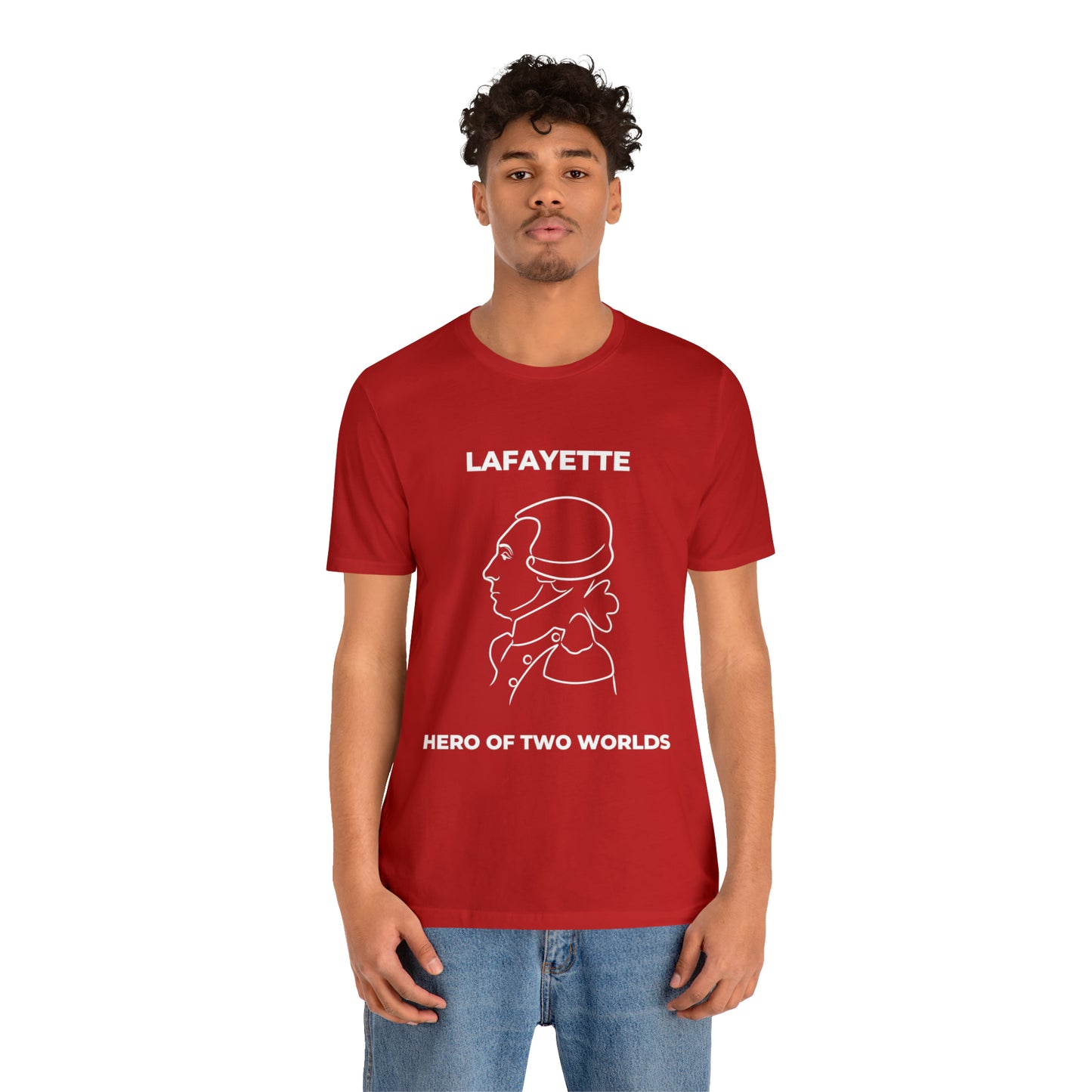 Lafayette Hero of Two Worlds Design - Marquis de Lafayette Unisex Jersey Short Sleeve Tee -
