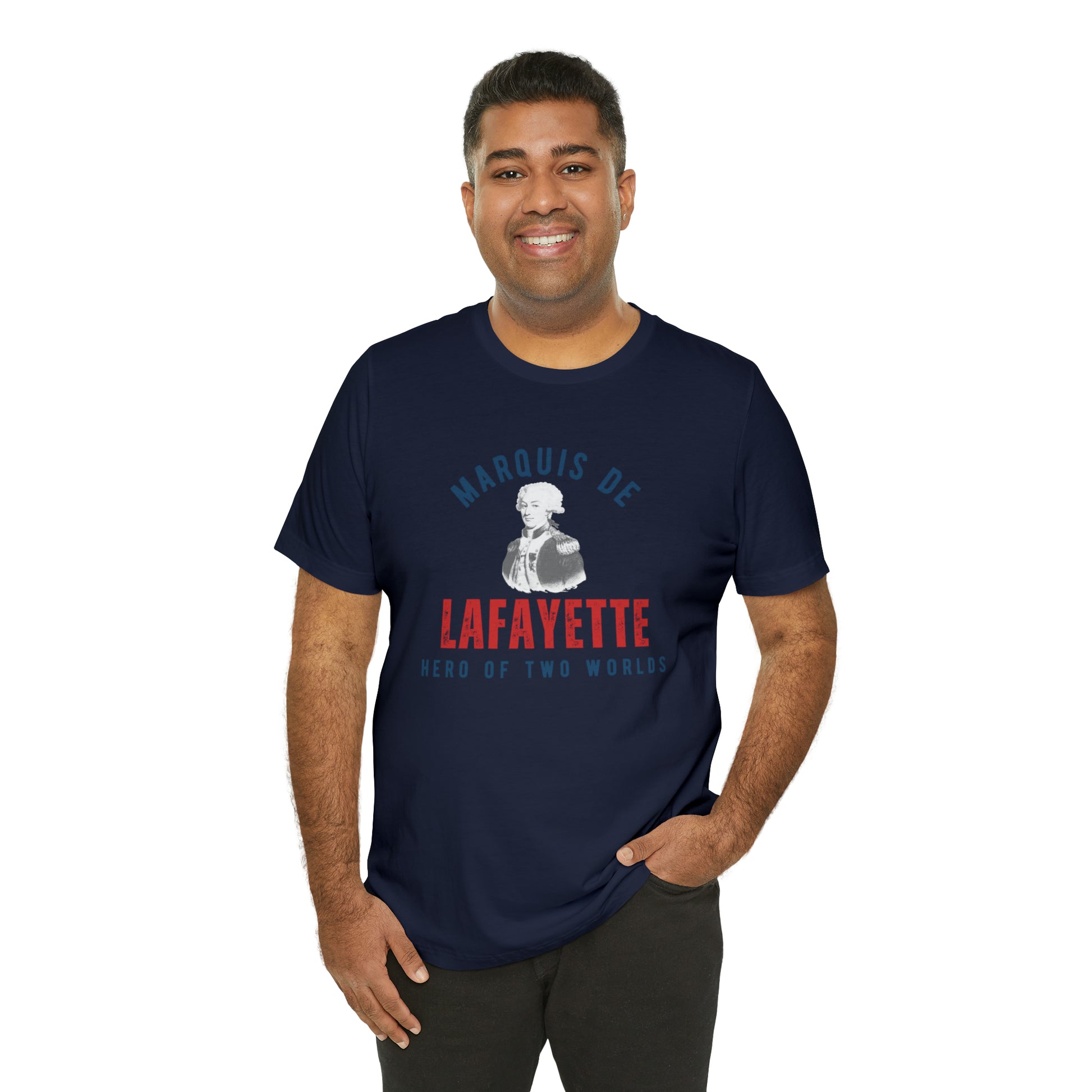 Lafayette Marquis de Lafayette Hero of Two Worlds T-shirt with portrait
