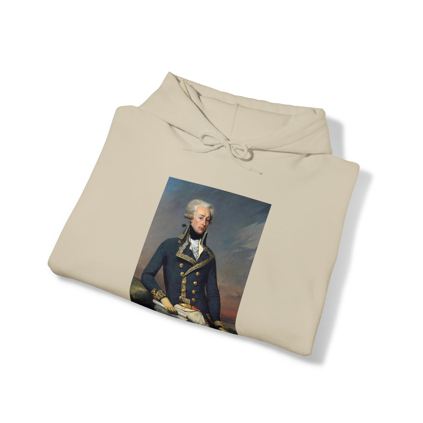 Two-Sided Marquis de Lafayette Classic Unisex Heavy Blend Hooded Sweatshirt With Quote