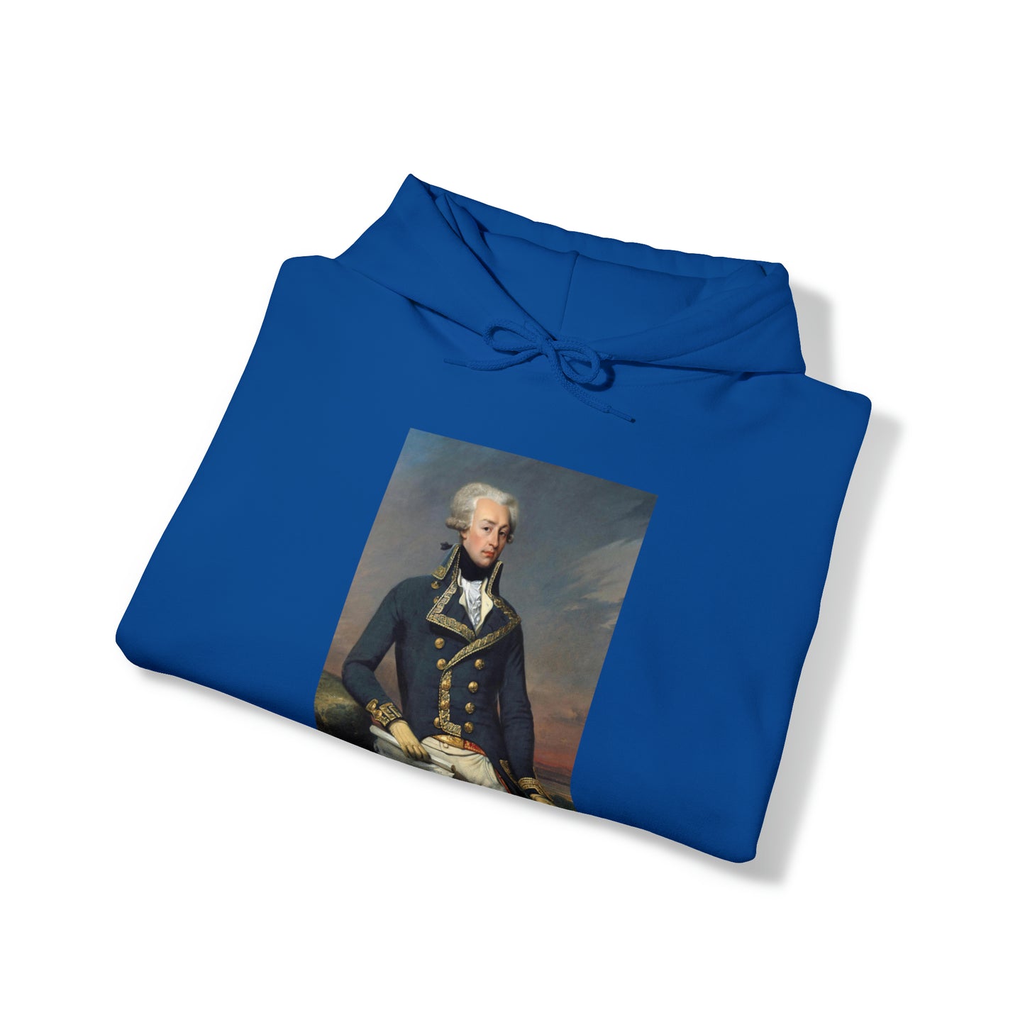 Two-Sided Marquis de Lafayette Classic Unisex Heavy Blend Hooded Sweatshirt With Quote
