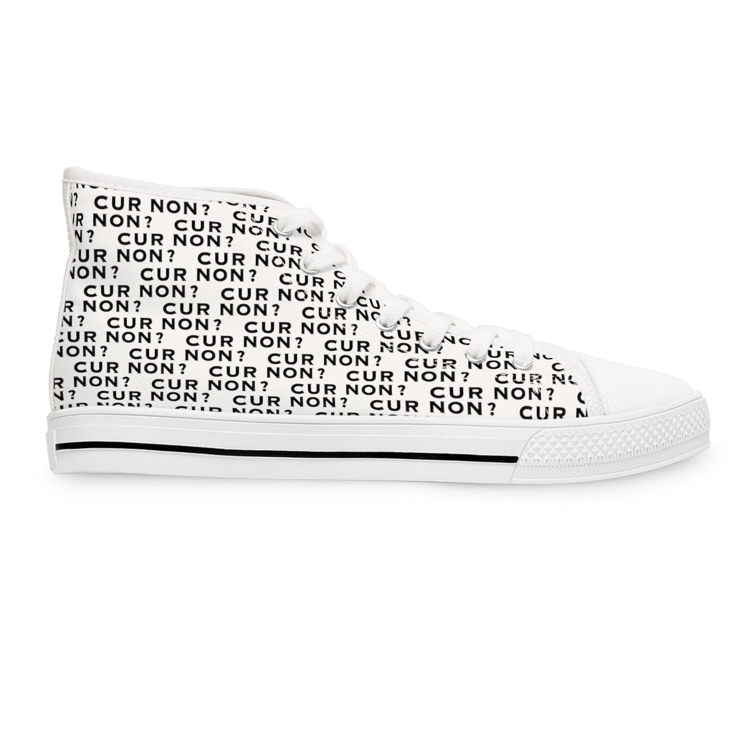 Marquis de Lafayette Women's High Top Sneakers - Cur Non, Why not