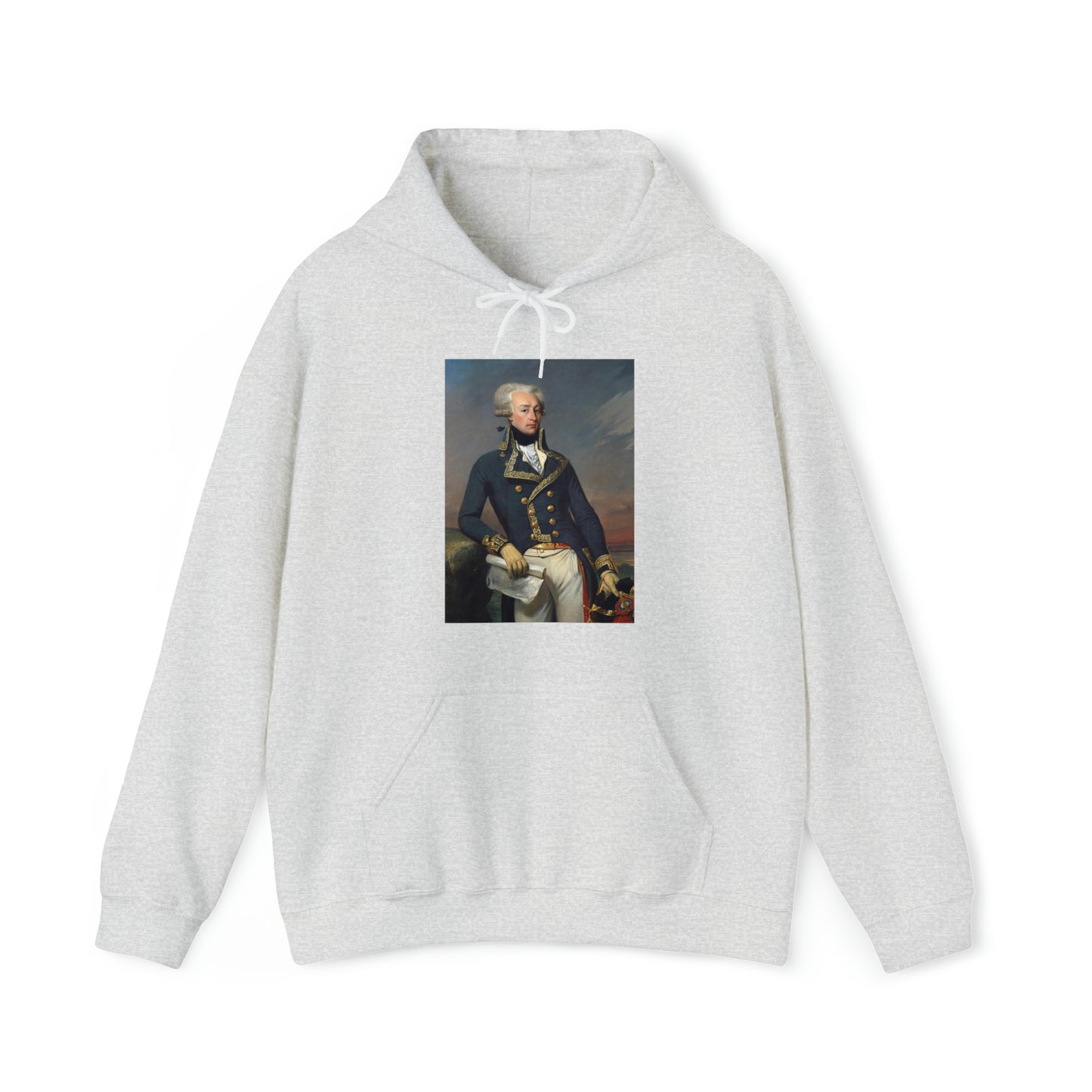 Two-Sided Marquis de Lafayette Classic Unisex Heavy Blend Hooded Sweatshirt With Quote
