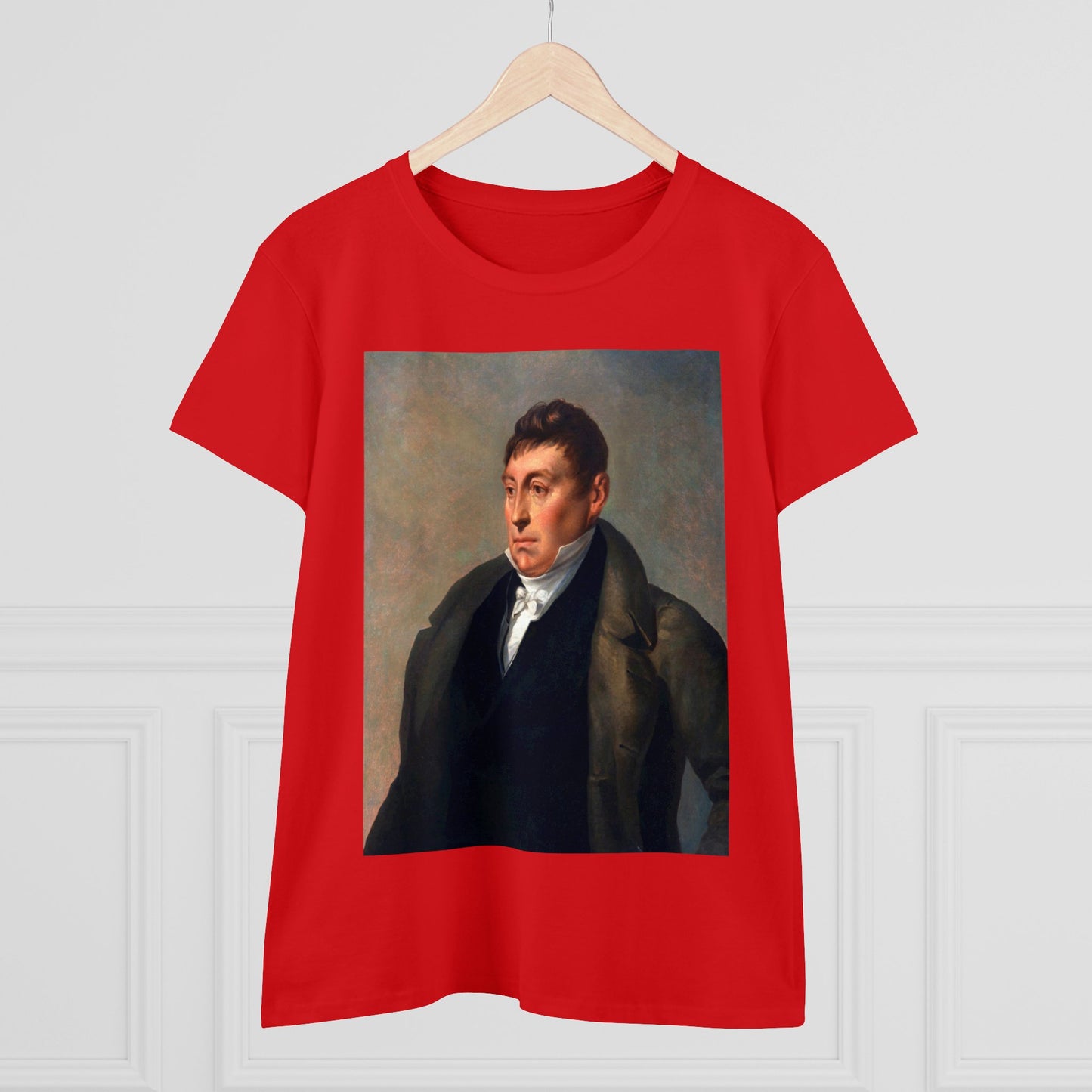 Lafayette Women's Tee Cap Sleeves Midweight Cotton - Slightly Fitted - 1820, Bicentennial, Marquis de Lafayette, History, History Teacher,