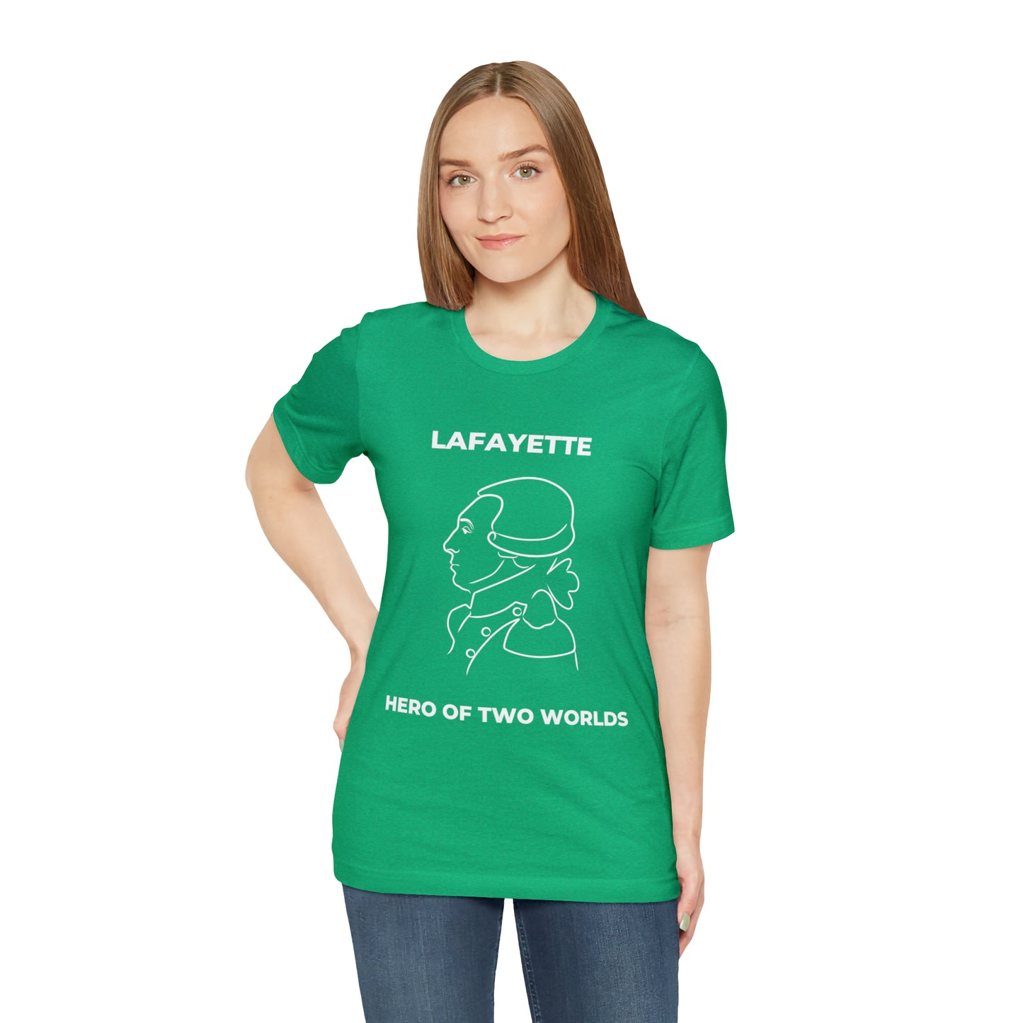 Lafayette Hero of Two Worlds Design - Marquis de Lafayette Unisex Jersey Short Sleeve Tee -