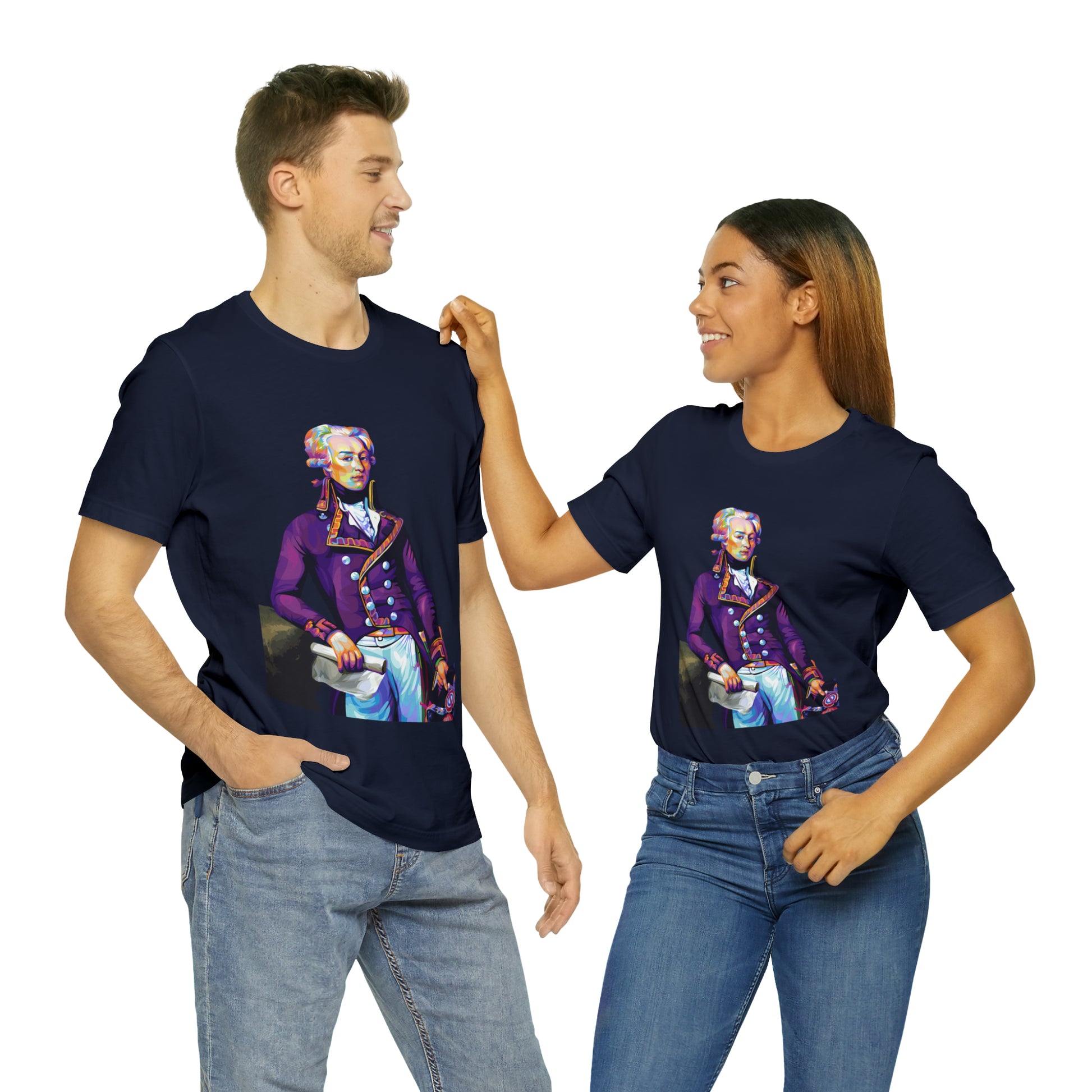 Marquis de Lafayette Pop Art portrait on a tshirt