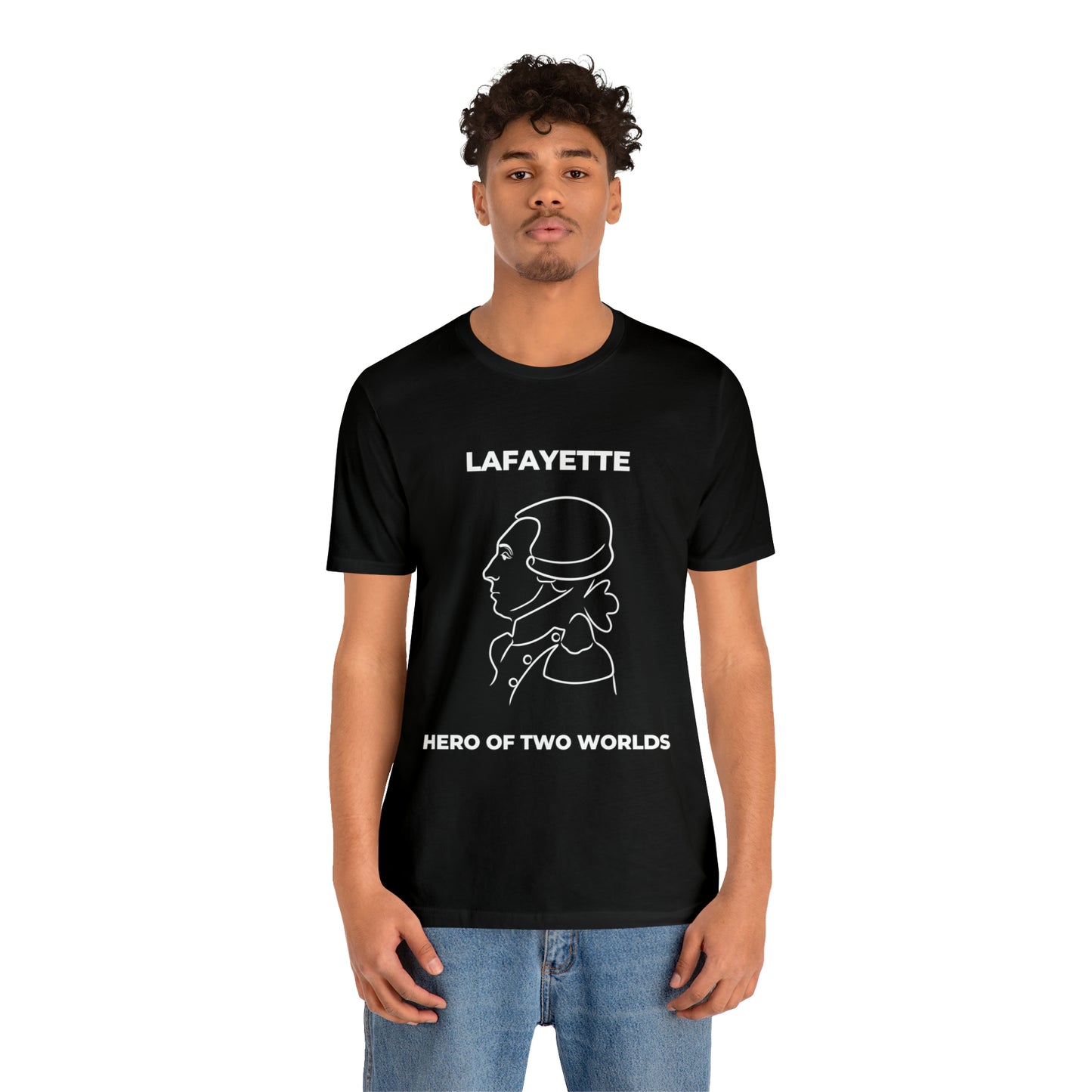 Lafayette Hero of Two Worlds Design - Marquis de Lafayette Unisex Jersey Short Sleeve Tee -