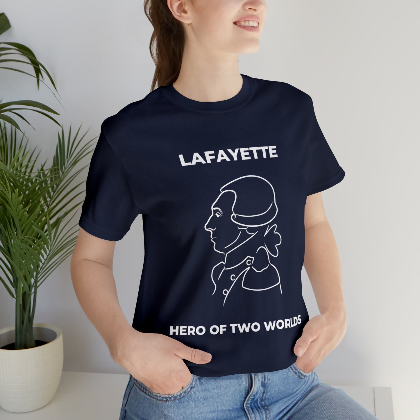 Lafayette Hero of Two Worlds Design - Marquis de Lafayette Unisex Jersey Short Sleeve Tee -
