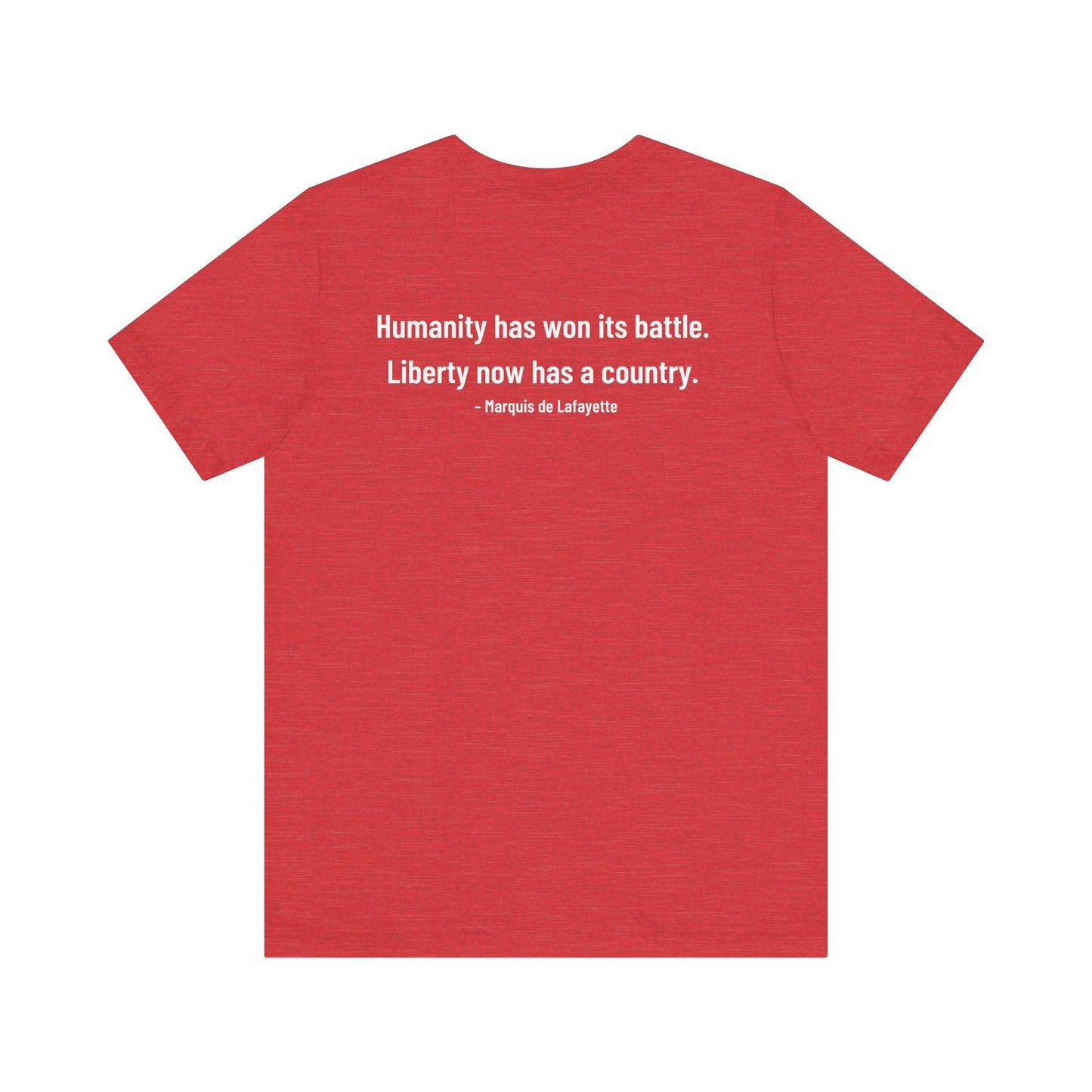 Marquis de Lafayette Silhouette Signature Unisex Jersey Short Sleeve Tee - With Lafayette Quote