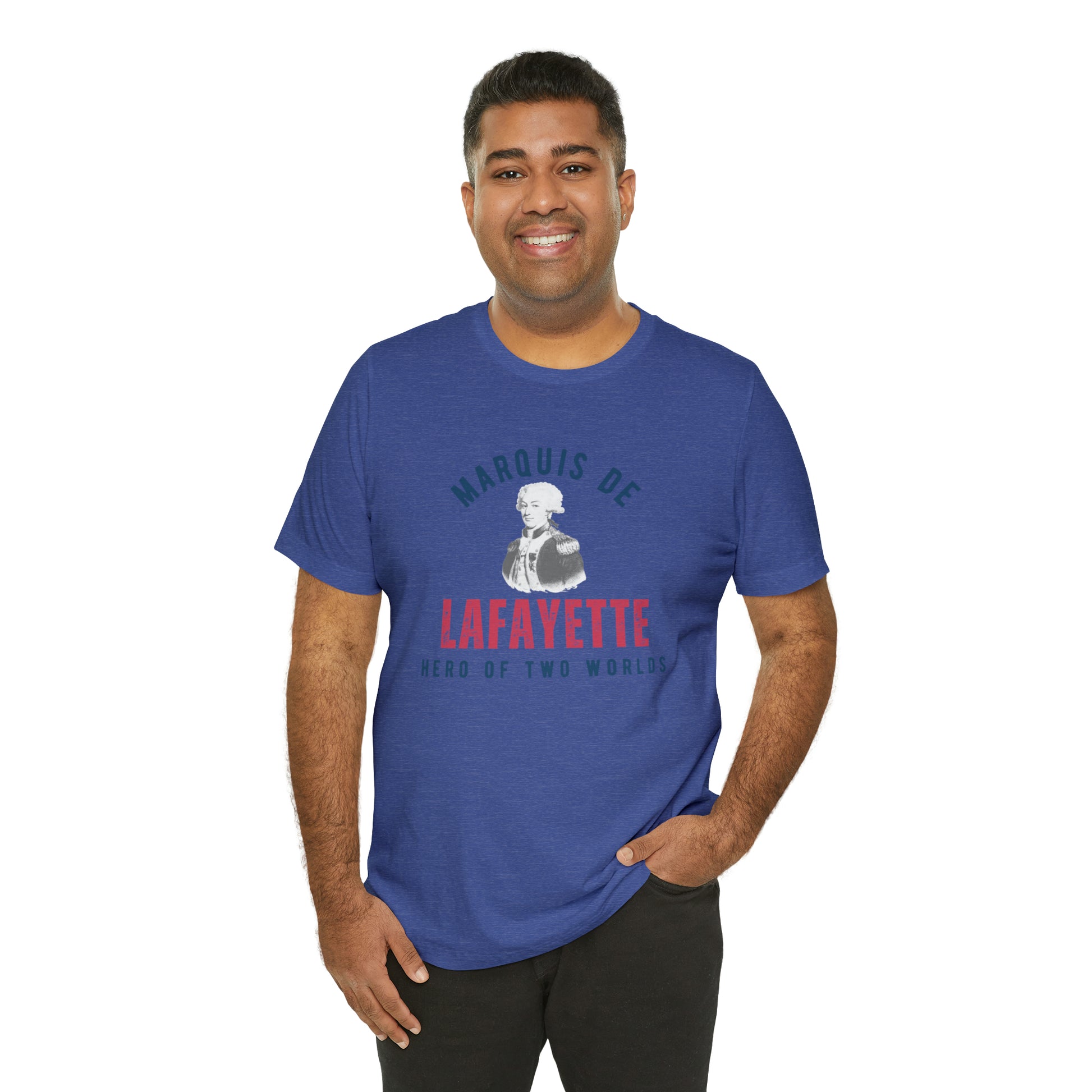 Lafayette Marquis de Lafayette Hero of Two Worlds T-shirt with portrait