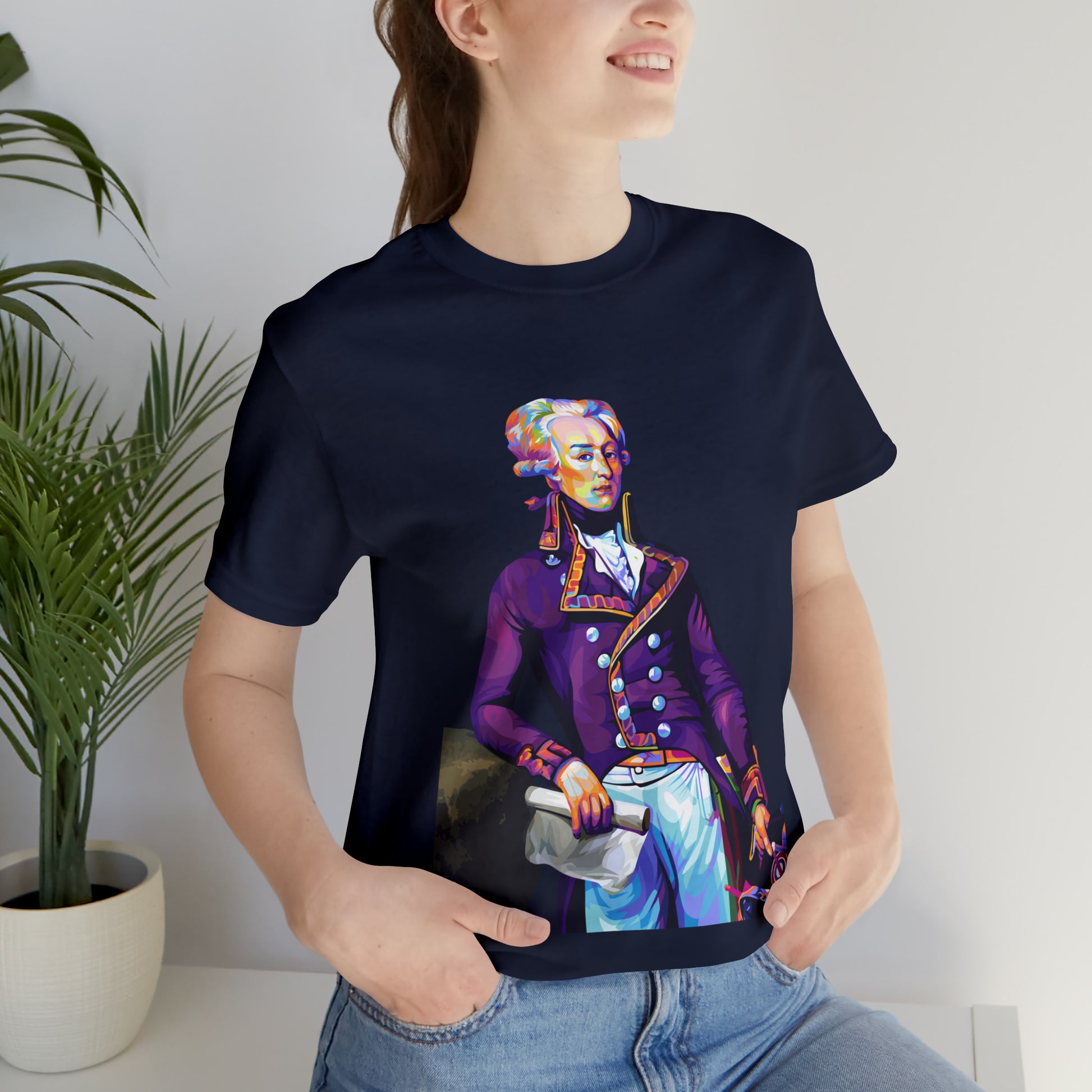 Marquis de Lafayette Pop Art portrait on a tshirt