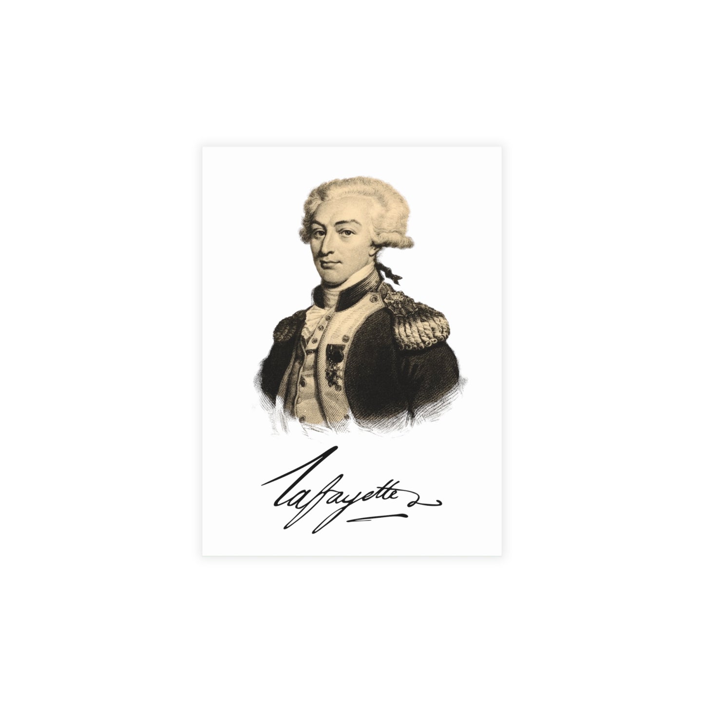 Lafayette Bust Portrait Postcard Bundles (envelopes included)
