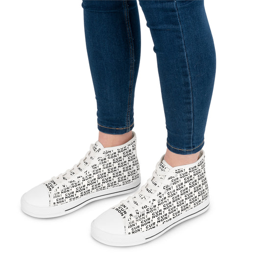 Marquis de Lafayette Women's High Top Sneakers - Cur Non, Why not