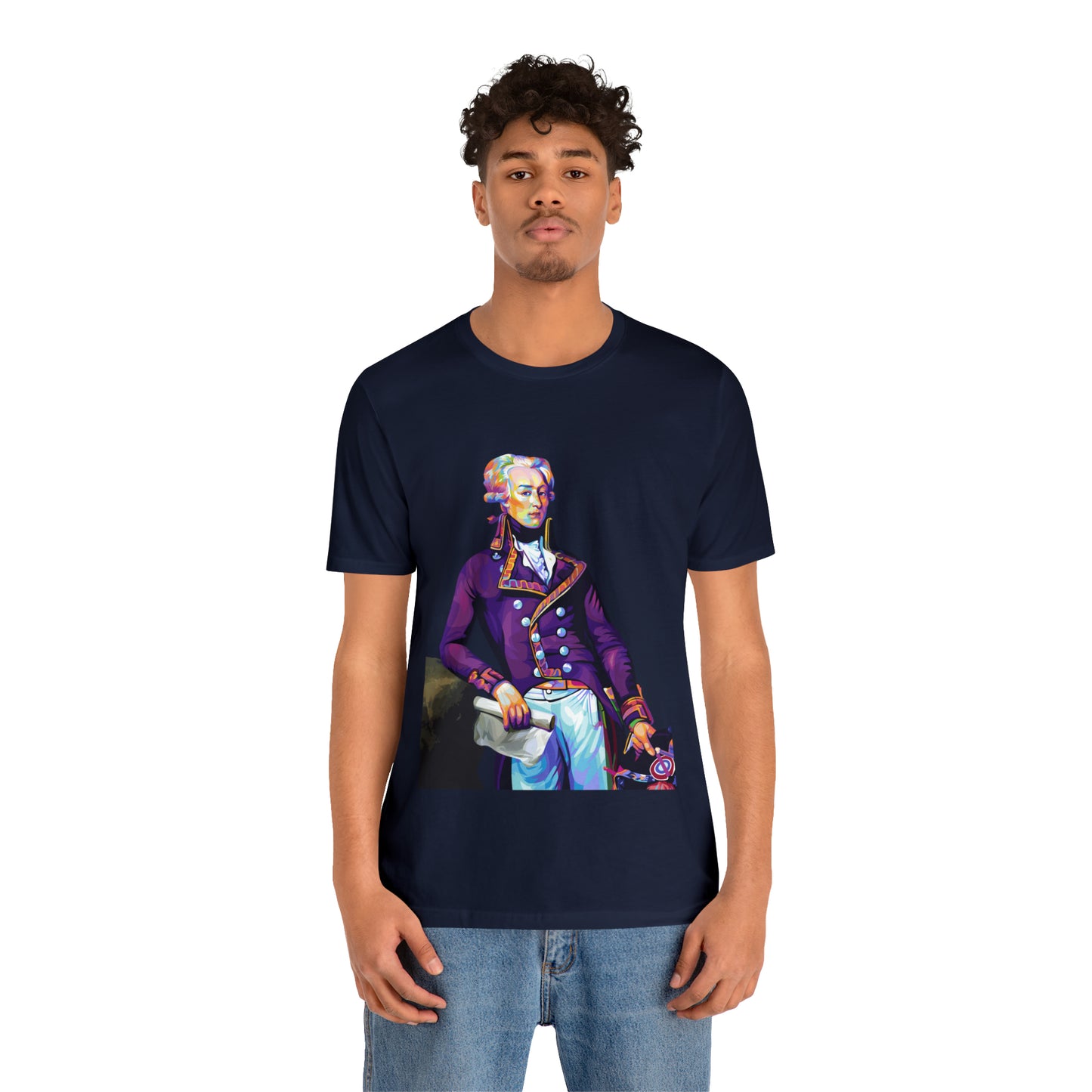 Marquis de Lafayette Pop Art portrait on a tshirt
