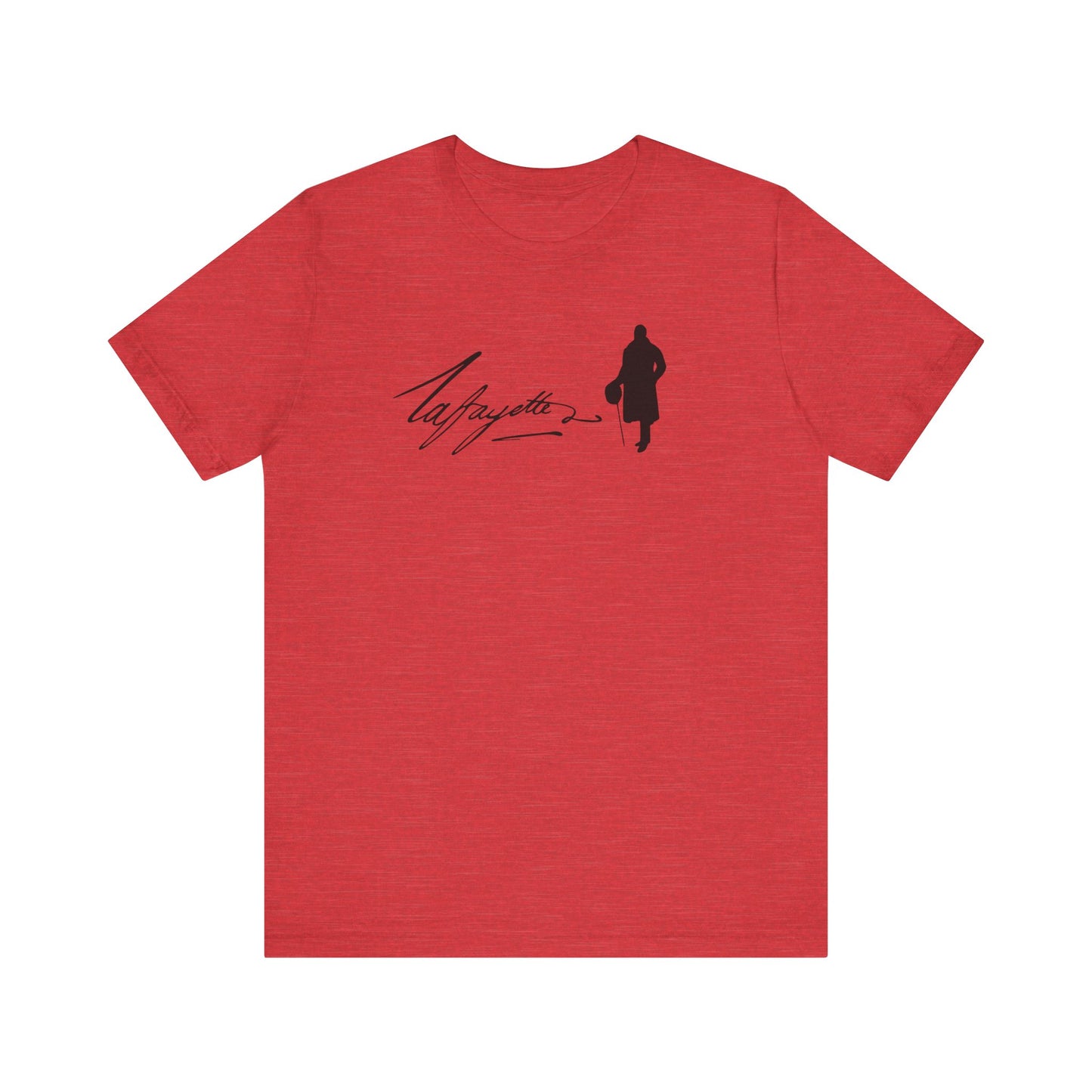 Marquis de Lafayette Silhouette Signature Unisex Jersey Short Sleeve Tee - With Lafayette Quote