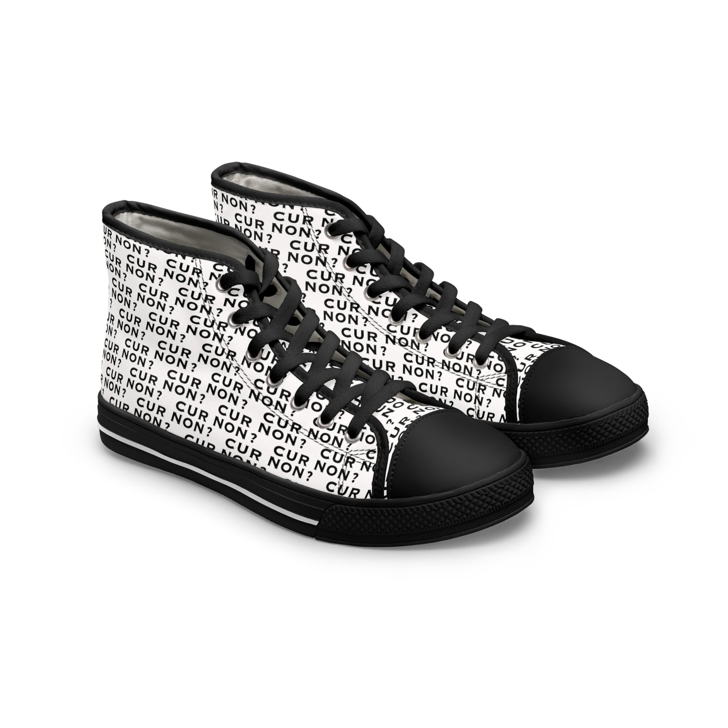Marquis de Lafayette Women's High Top Sneakers - Cur Non, Why not