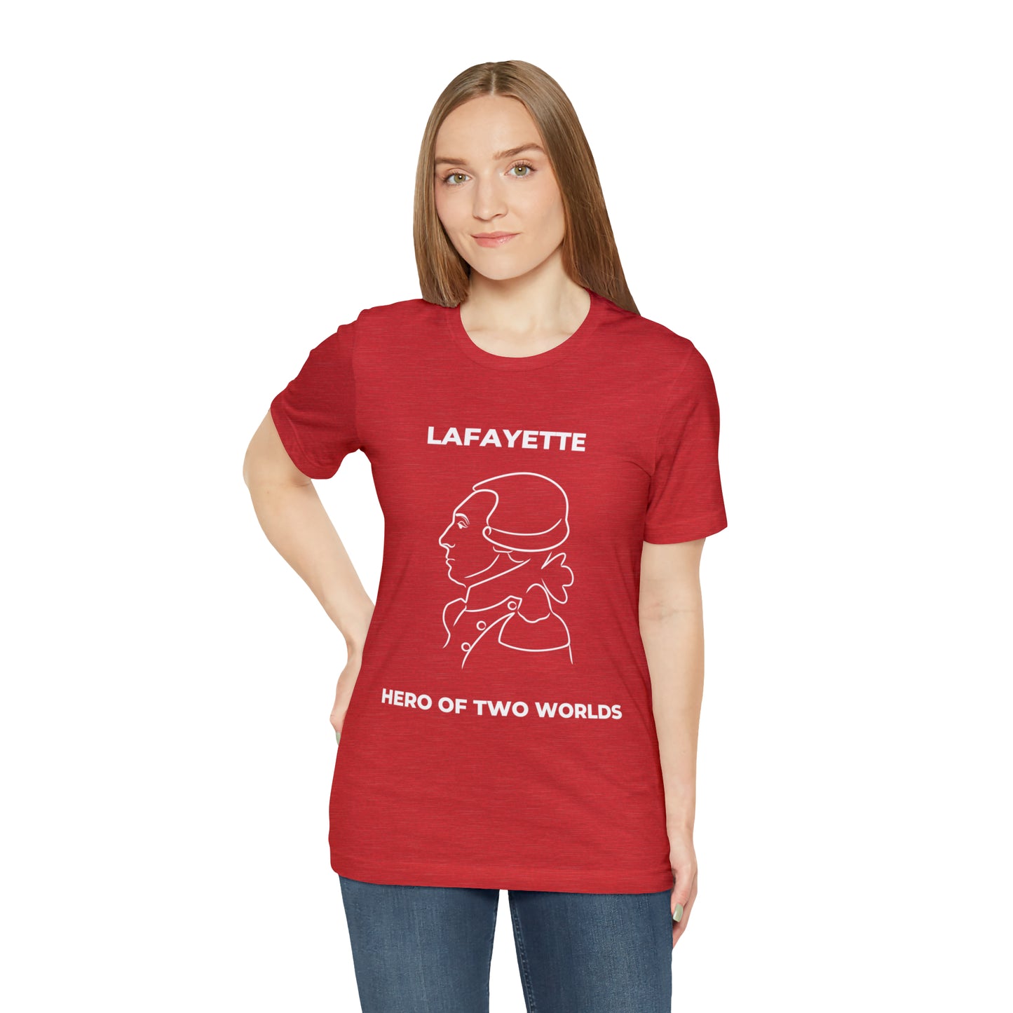 Lafayette Hero of Two Worlds Design - Marquis de Lafayette Unisex Jersey Short Sleeve Tee -