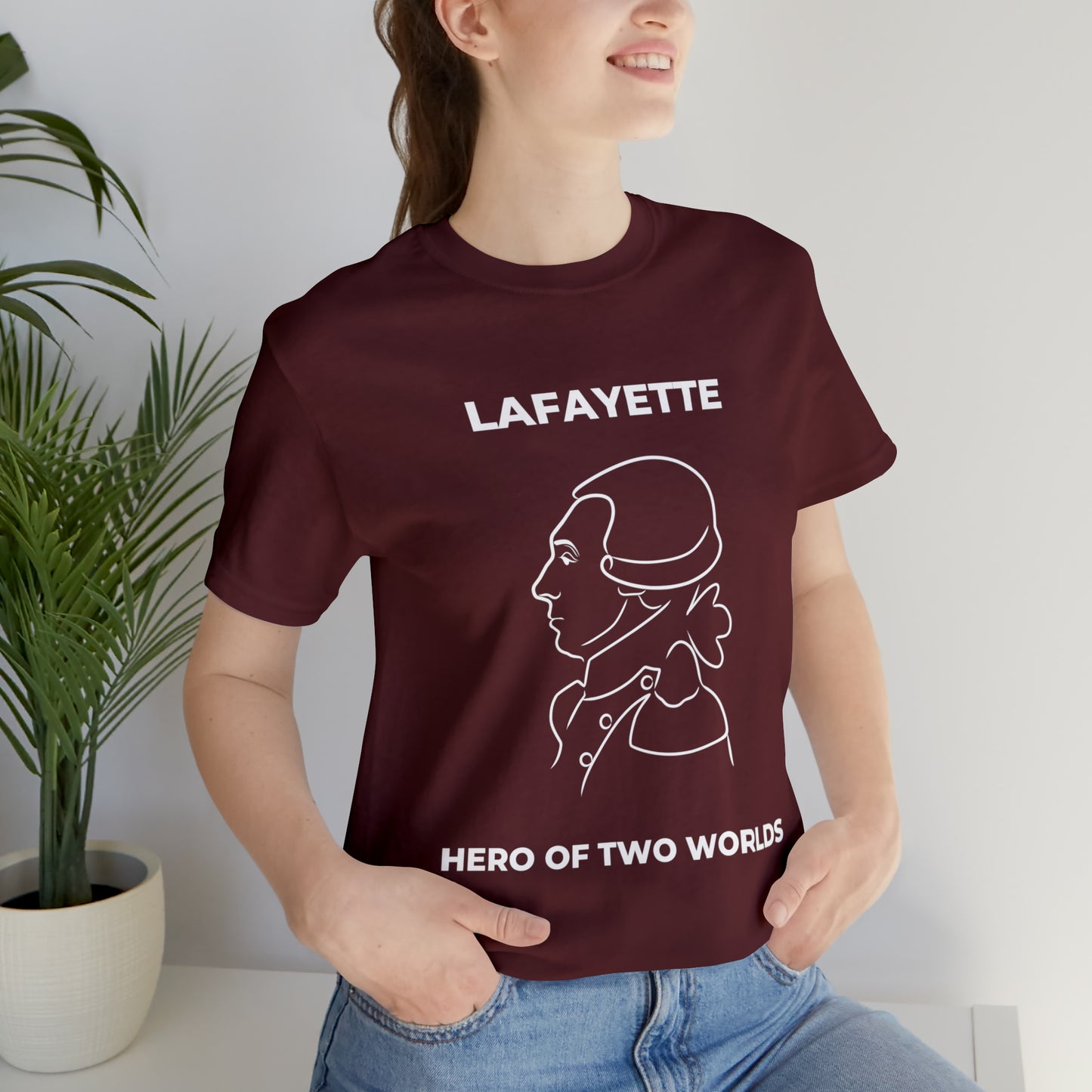 Lafayette Hero of Two Worlds Design - Marquis de Lafayette Unisex Jersey Short Sleeve Tee -