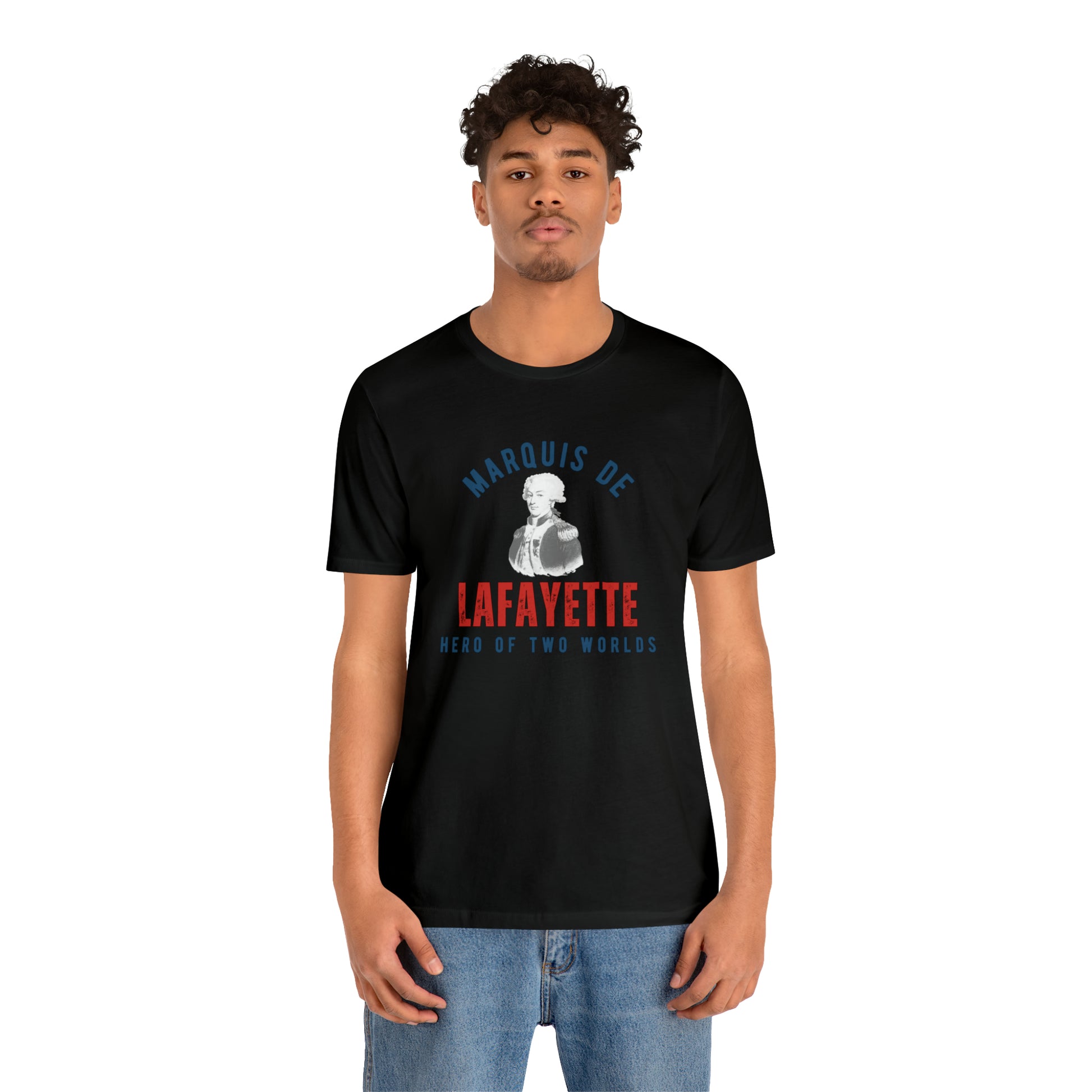 Lafayette Marquis de Lafayette Hero of Two Worlds T-shirt with portrait