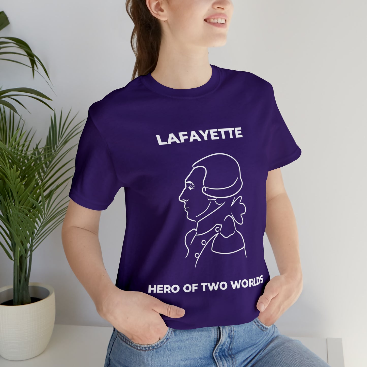 Lafayette Hero of Two Worlds Design - Marquis de Lafayette Unisex Jersey Short Sleeve Tee -