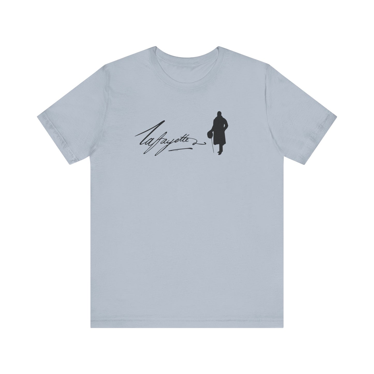 Marquis de Lafayette Silhouette Signature Unisex Jersey Short Sleeve Tee - With Lafayette Quote