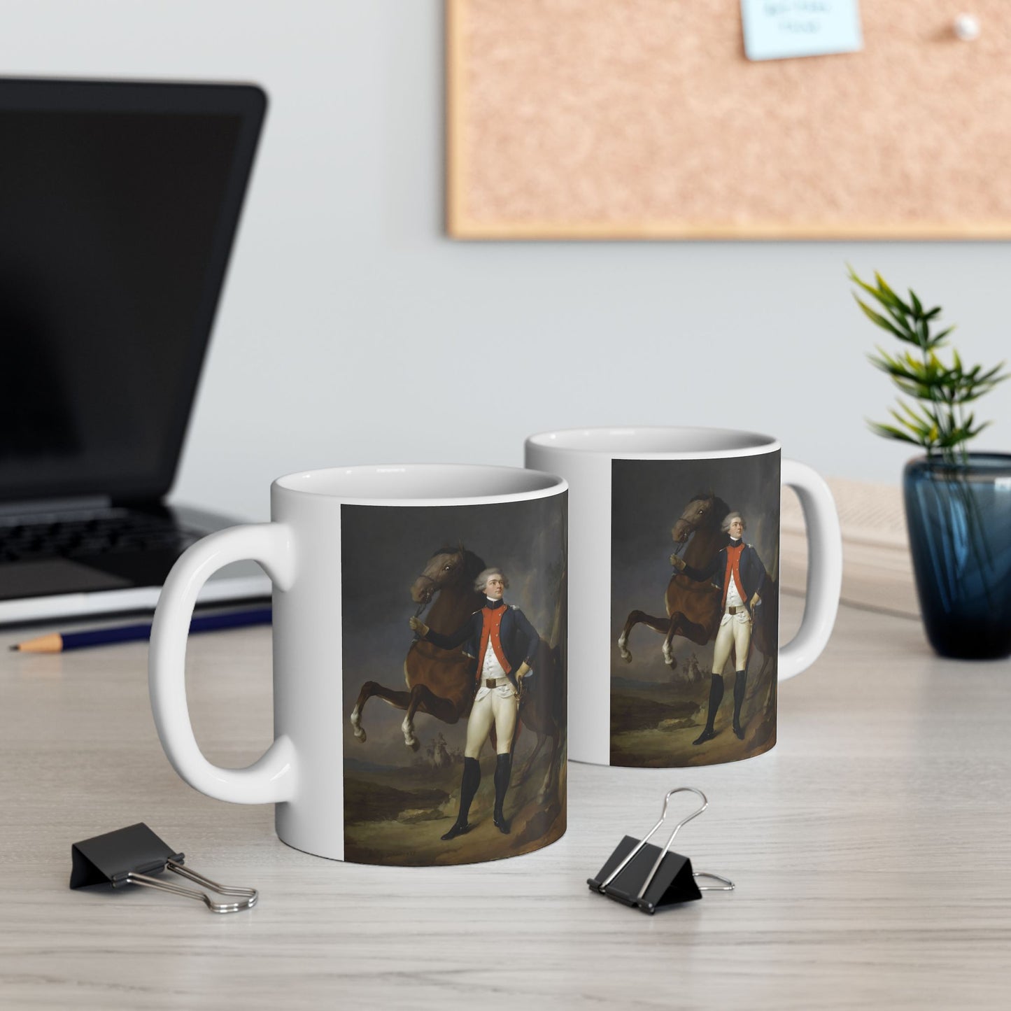 Lafayette Mug - 11oz White Ceramic - American Revolution Portrait