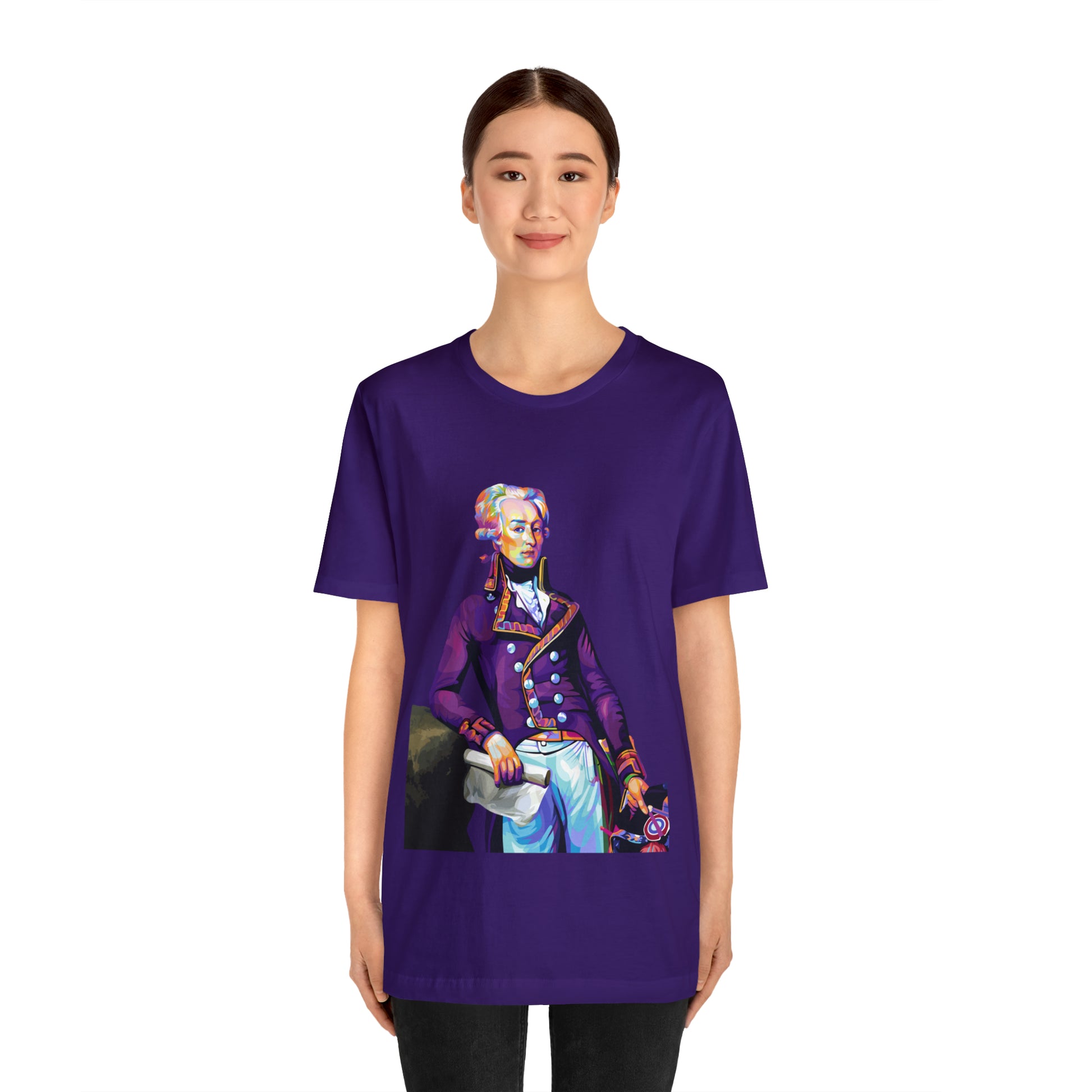 Marquis de Lafayette Pop Art portrait on a tshirt