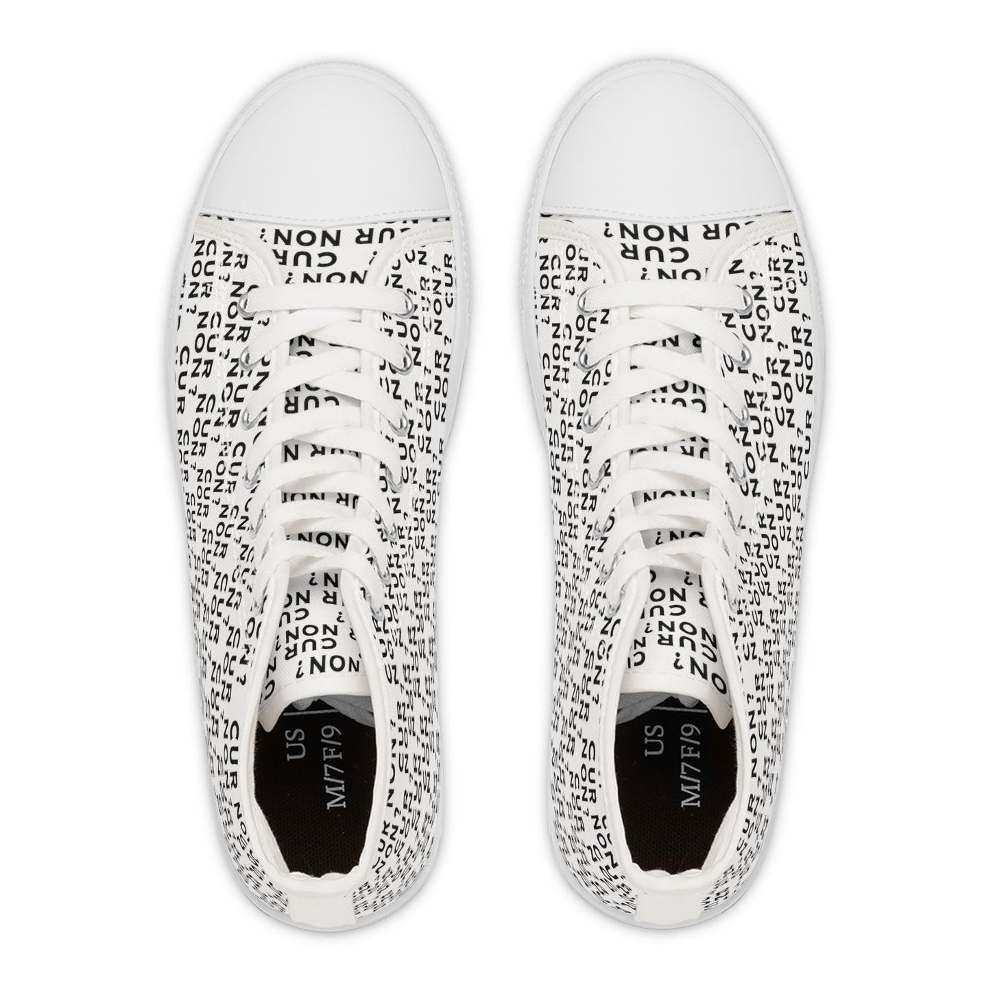 Marquis de Lafayette Women's High Top Sneakers - Cur Non, Why not