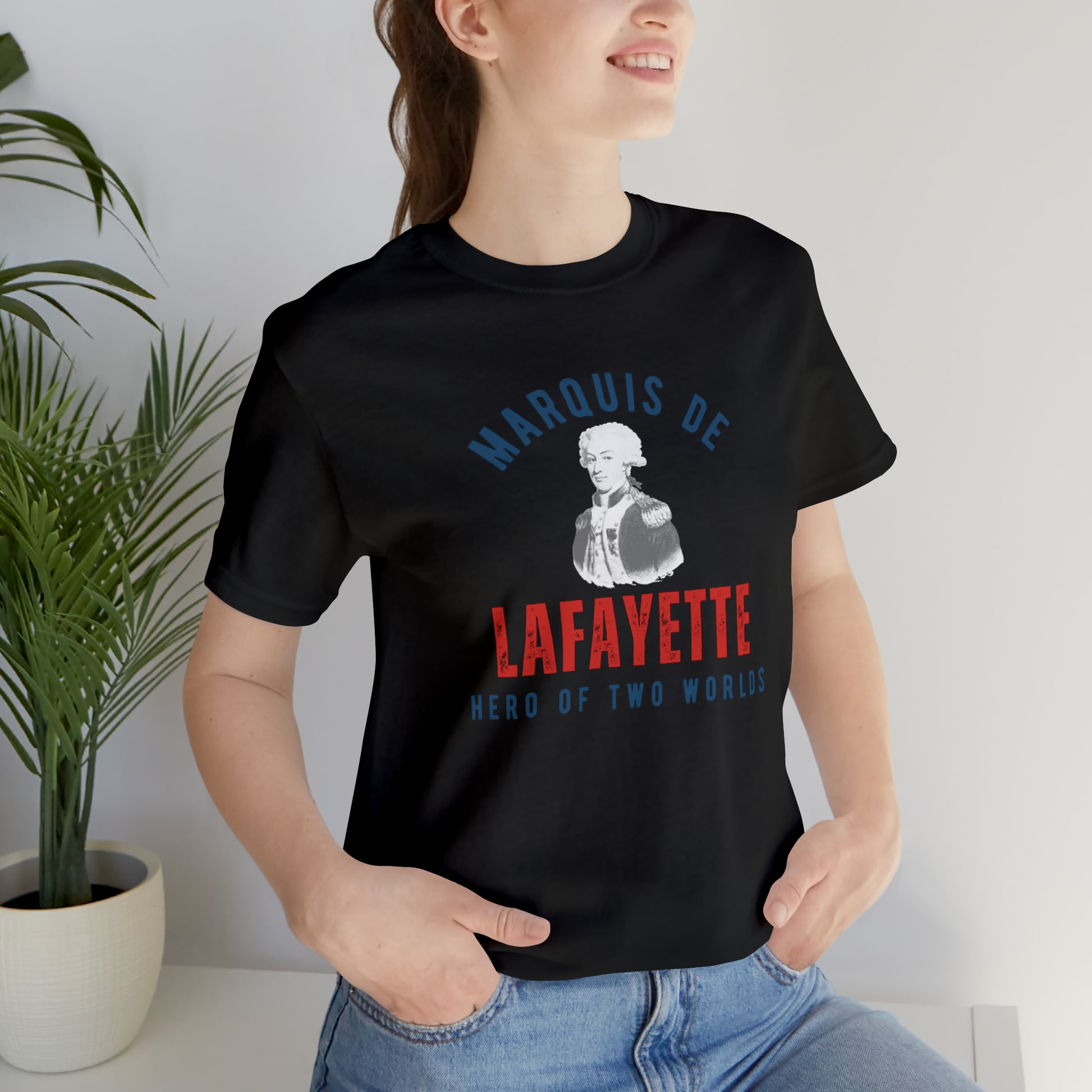 Lafayette Marquis de Lafayette Hero of Two Worlds T-shirt with portrait