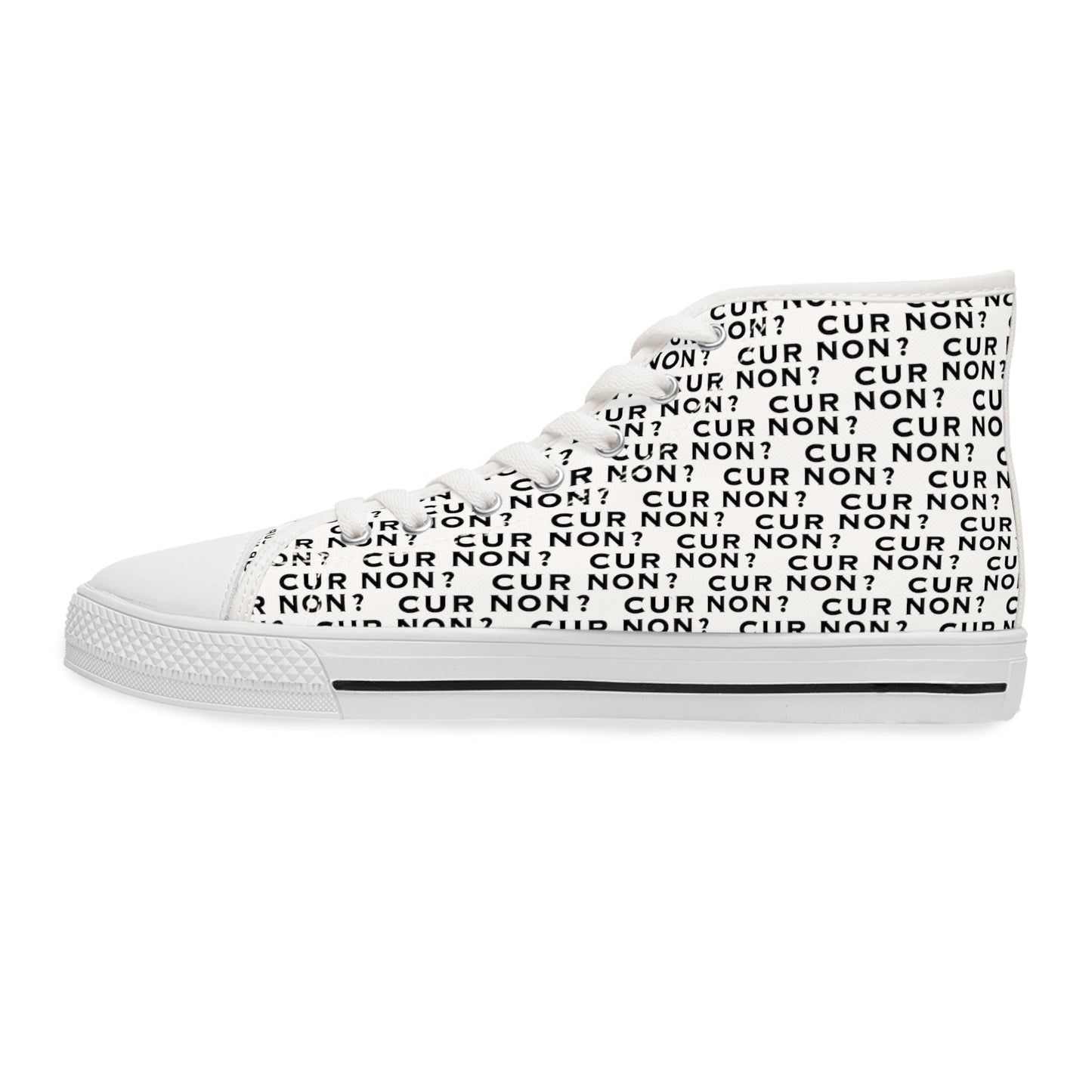 Marquis de Lafayette Women's High Top Sneakers - Cur Non, Why not