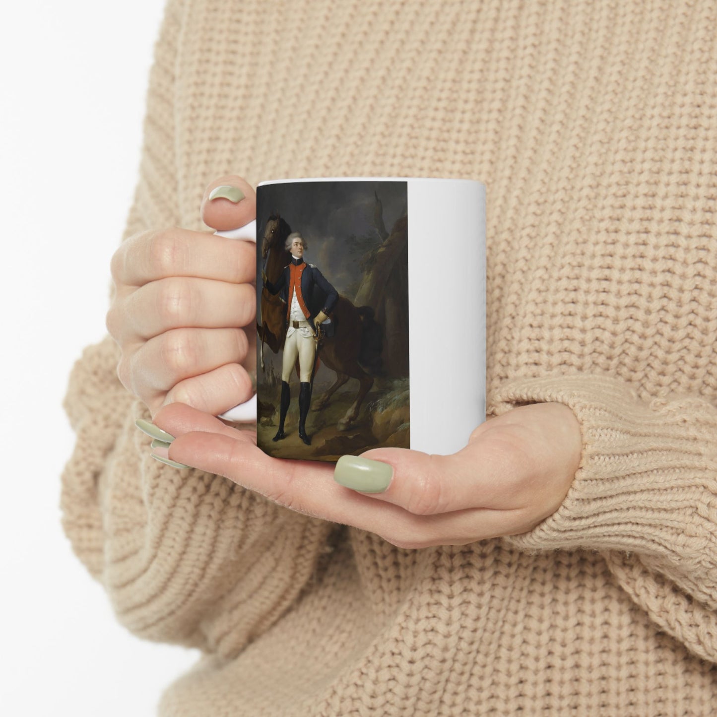 Lafayette Mug - 11oz White Ceramic - American Revolution Portrait