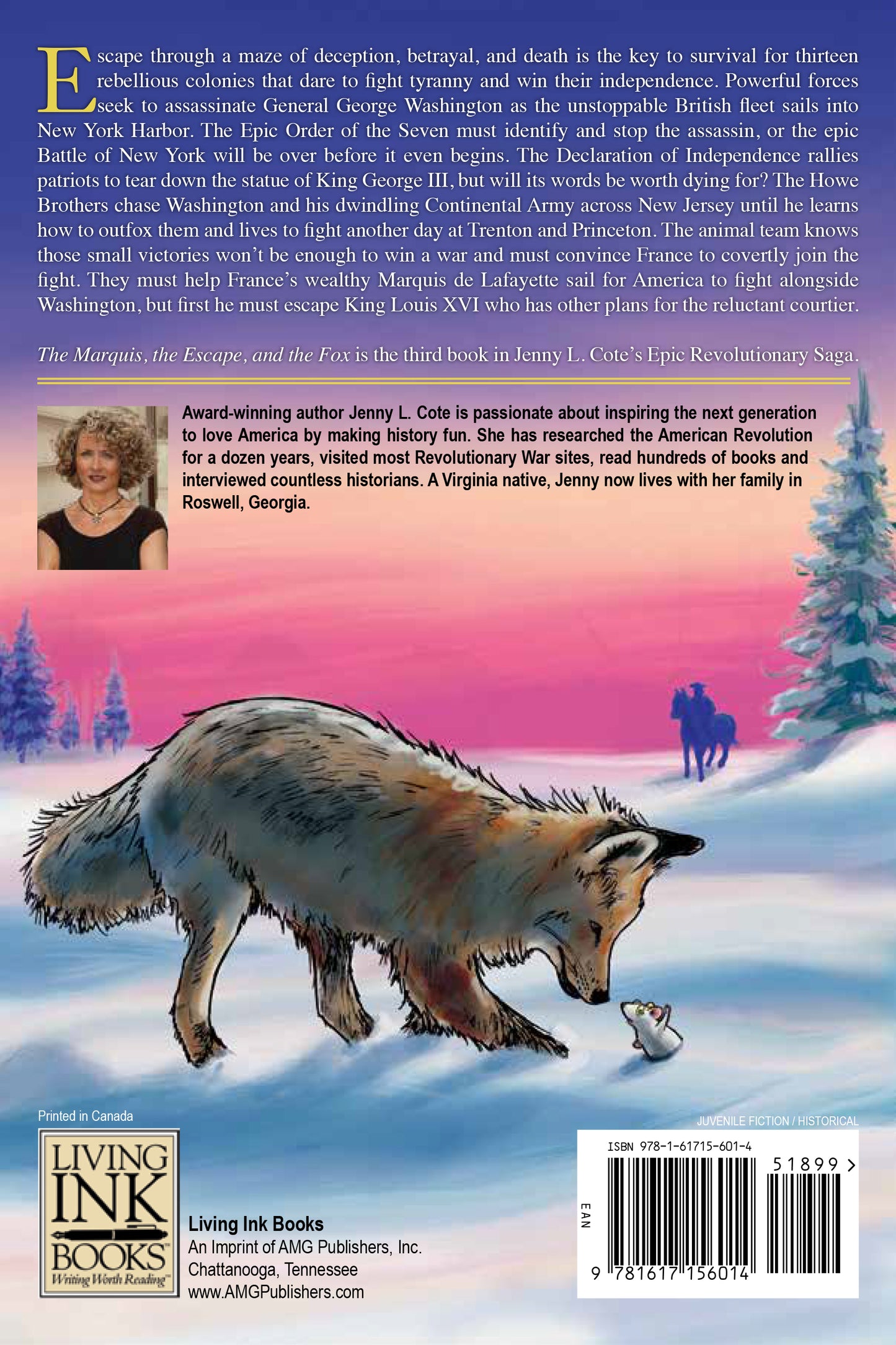 The Marquis, the Escape, and the Fox - Young Adult Historical Fiction Novel by Jenny L. Cote