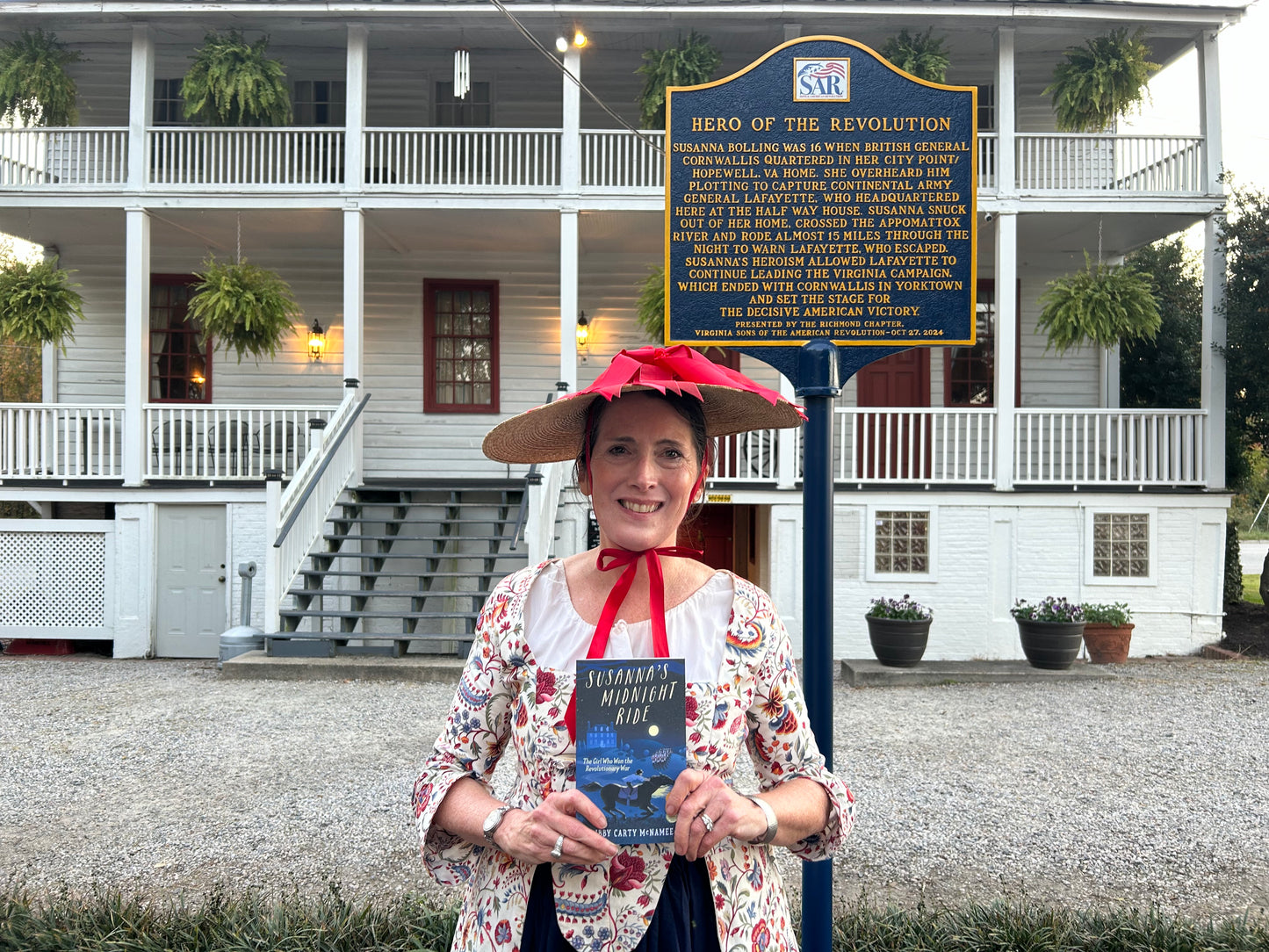 A Book and a Bust - Susanna's Midnight Ride Book and Lafayette Bust