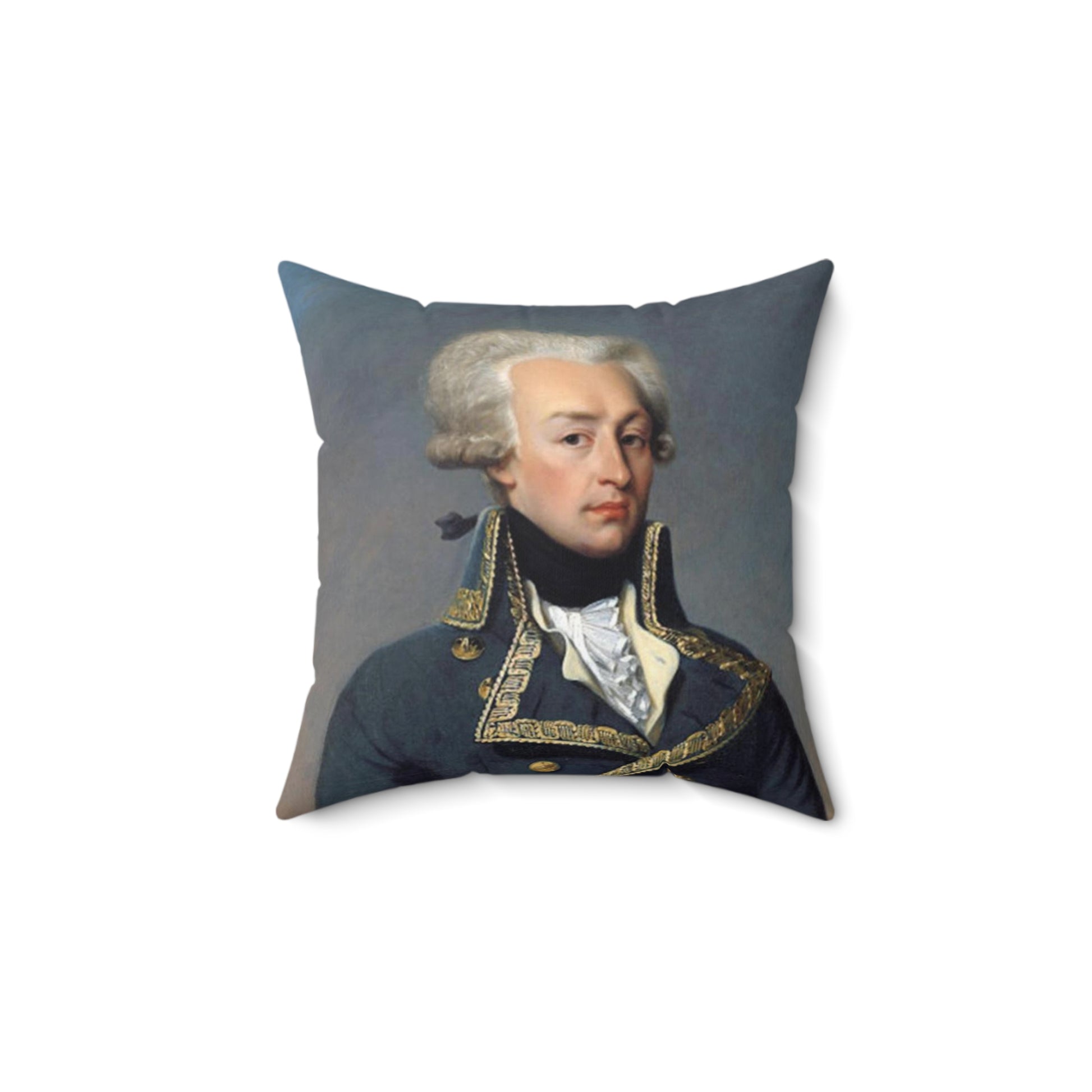 Lafayette Pillow with image of the Marquis de Lafayette