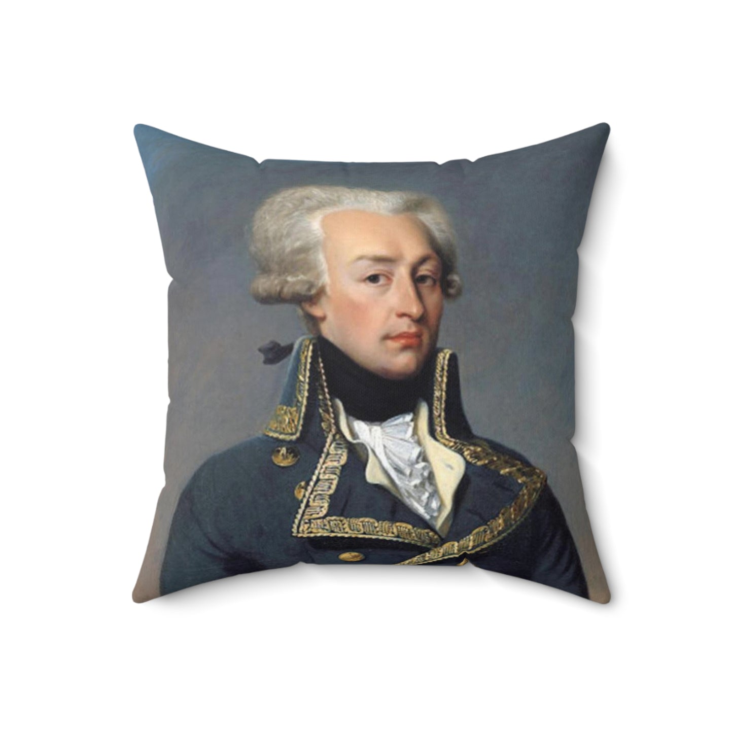 Lafayette Pillow with image of the Marquis de Lafayette