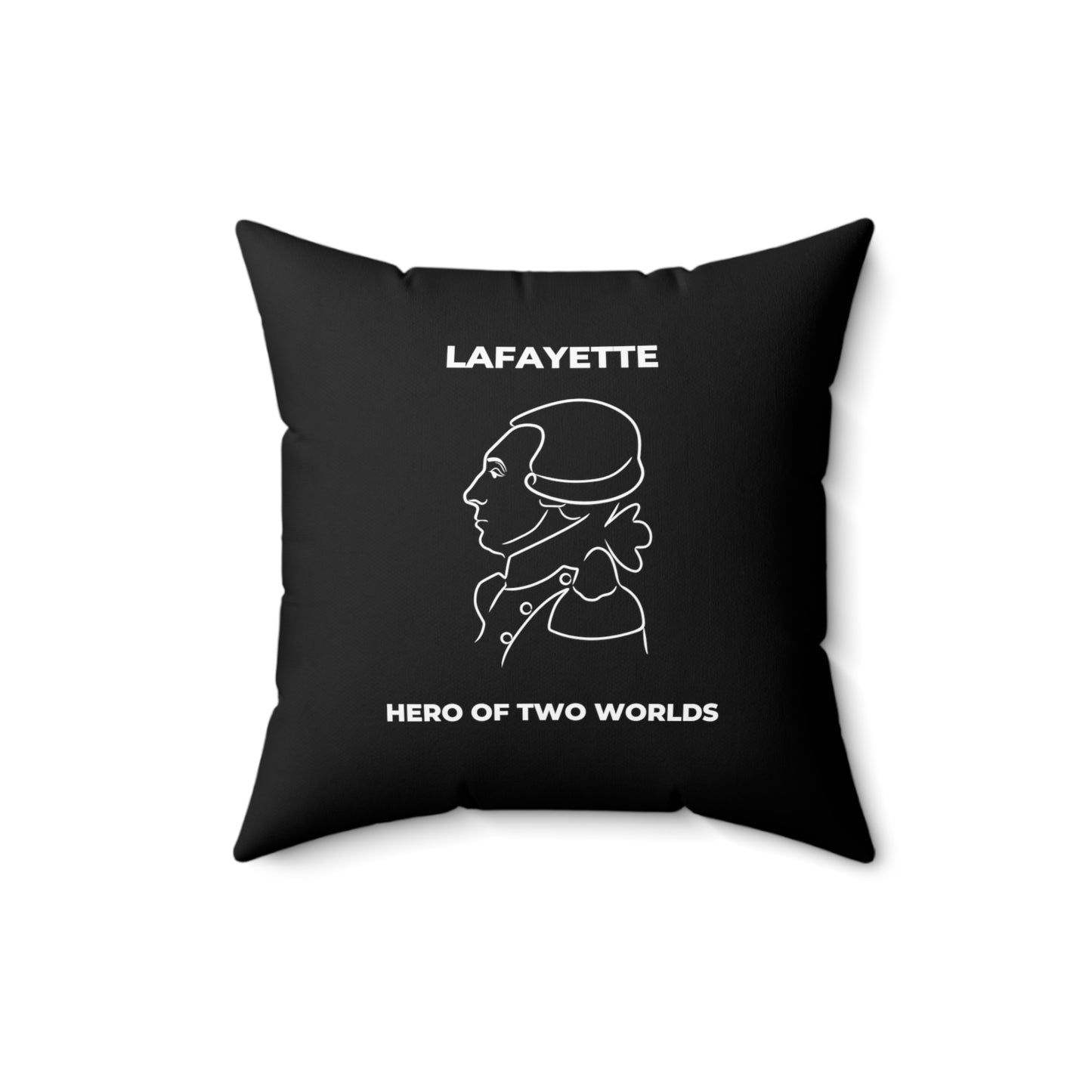 Lafayette Pillow - Line Portrait B&W - Spun Poly