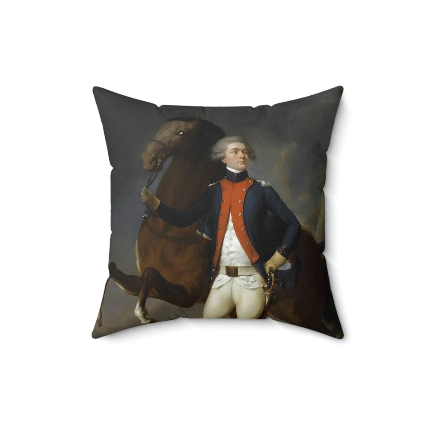 Lafayette Pillow with image of the Marquis de Lafayette