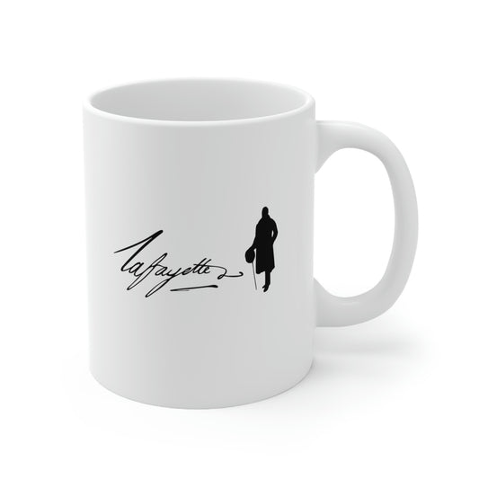 Marquis de Lafayette silhouette and signature with quote