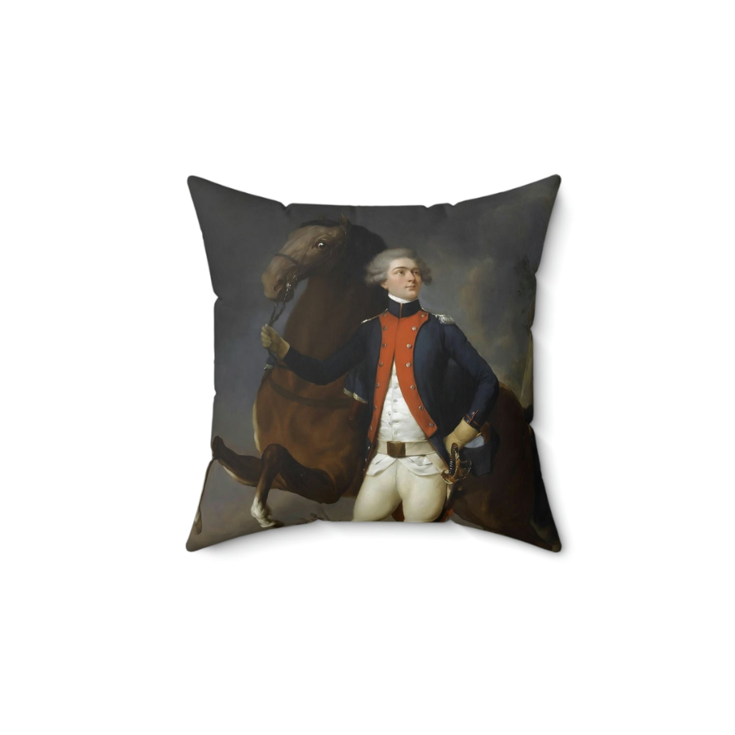 Lafayette Pillow with image of the Marquis de Lafayette