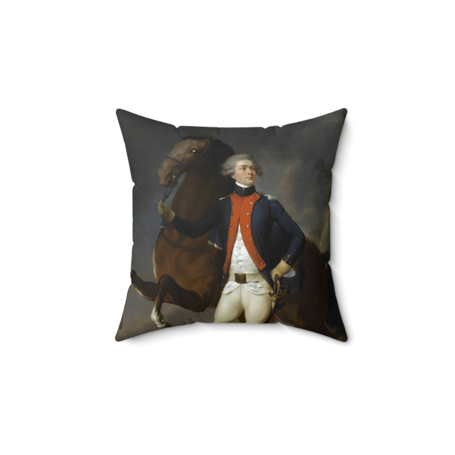 Lafayette Pillow with image of the Marquis de Lafayette