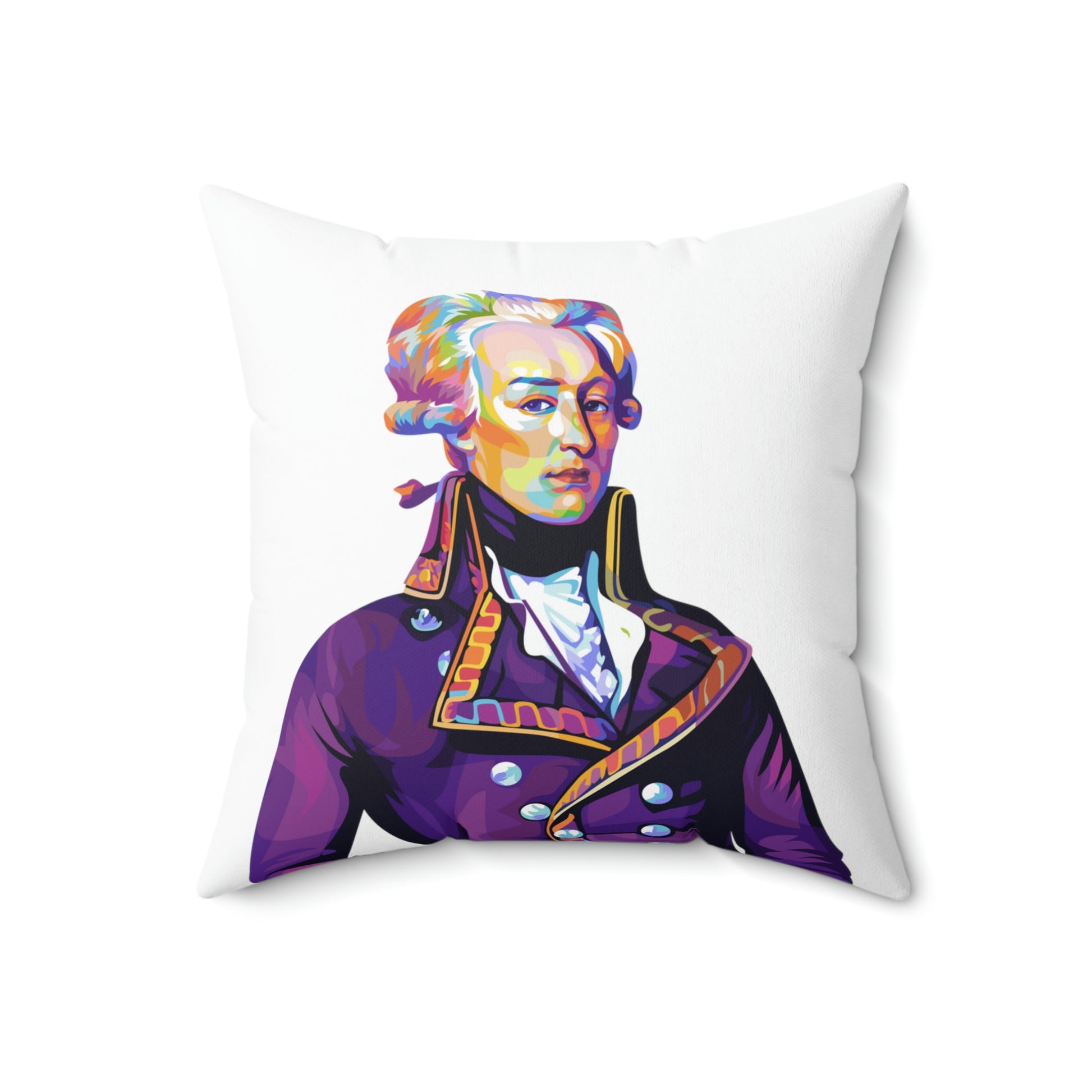 Lafayette Pillow with image of the Marquis de Lafayette