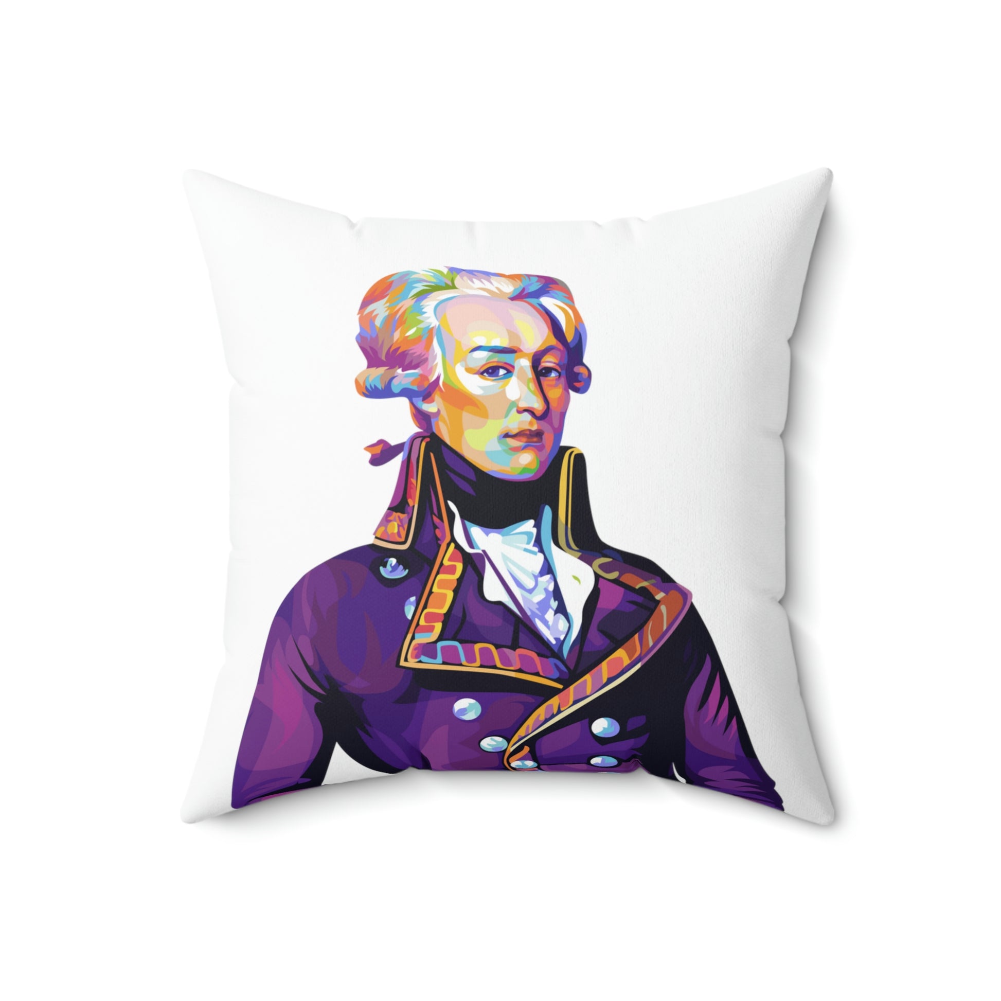 Lafayette Pillow with image of the Marquis de Lafayette