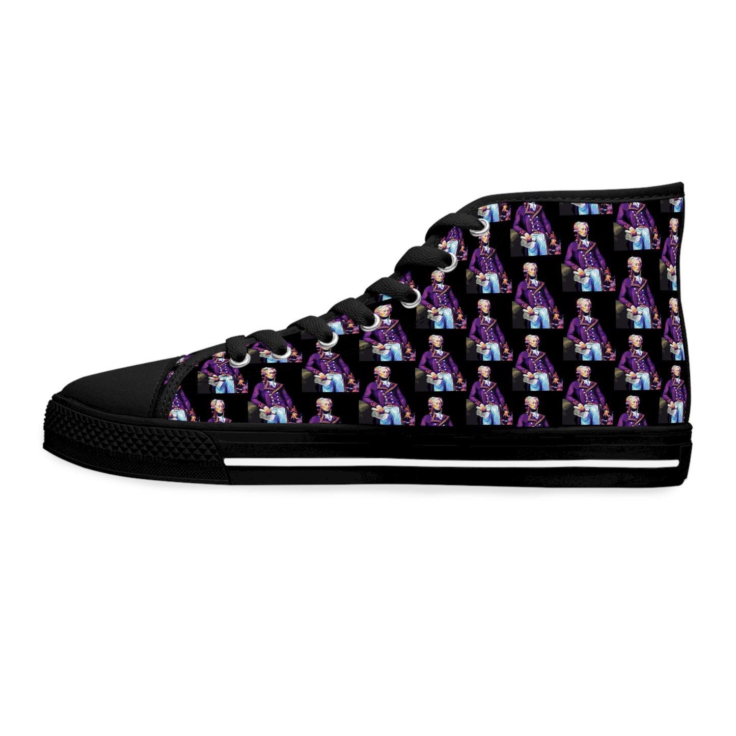 Marquis de Lafayette - Women's High Top Sneakers - Pop Art Design