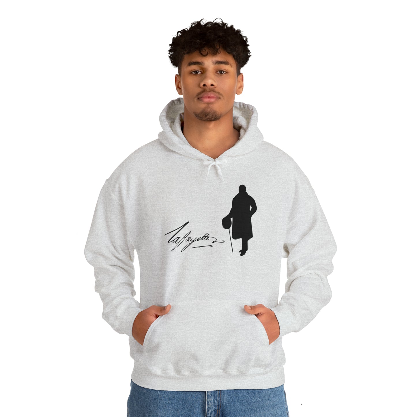 Lafayette Silhouette Signature Unisex Heavy Blend Hooded Sweatshirt - One-sided, No quote on the back