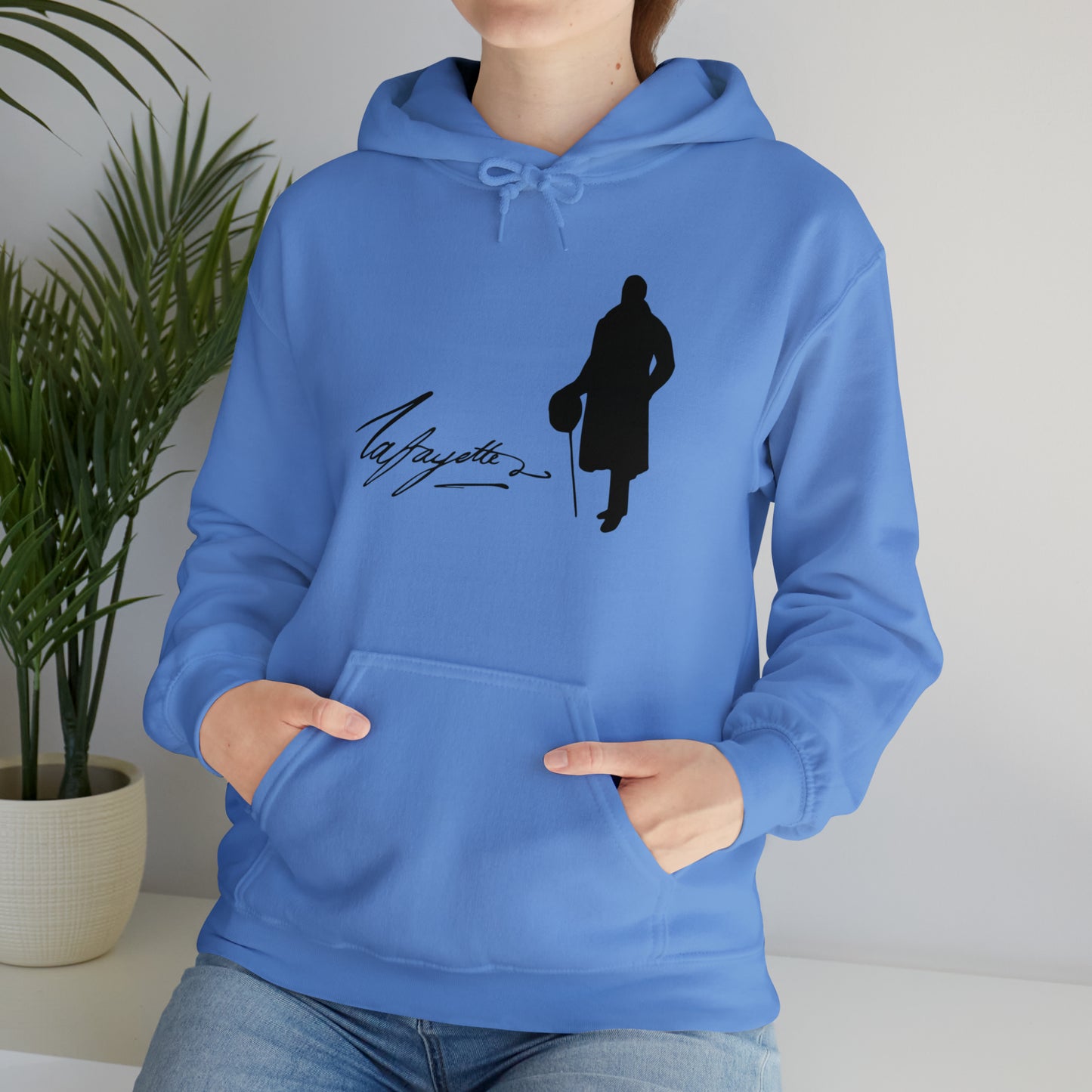 Lafayette Silhouette Signature Unisex Heavy Blend Hooded Sweatshirt - One-sided, No quote on the back